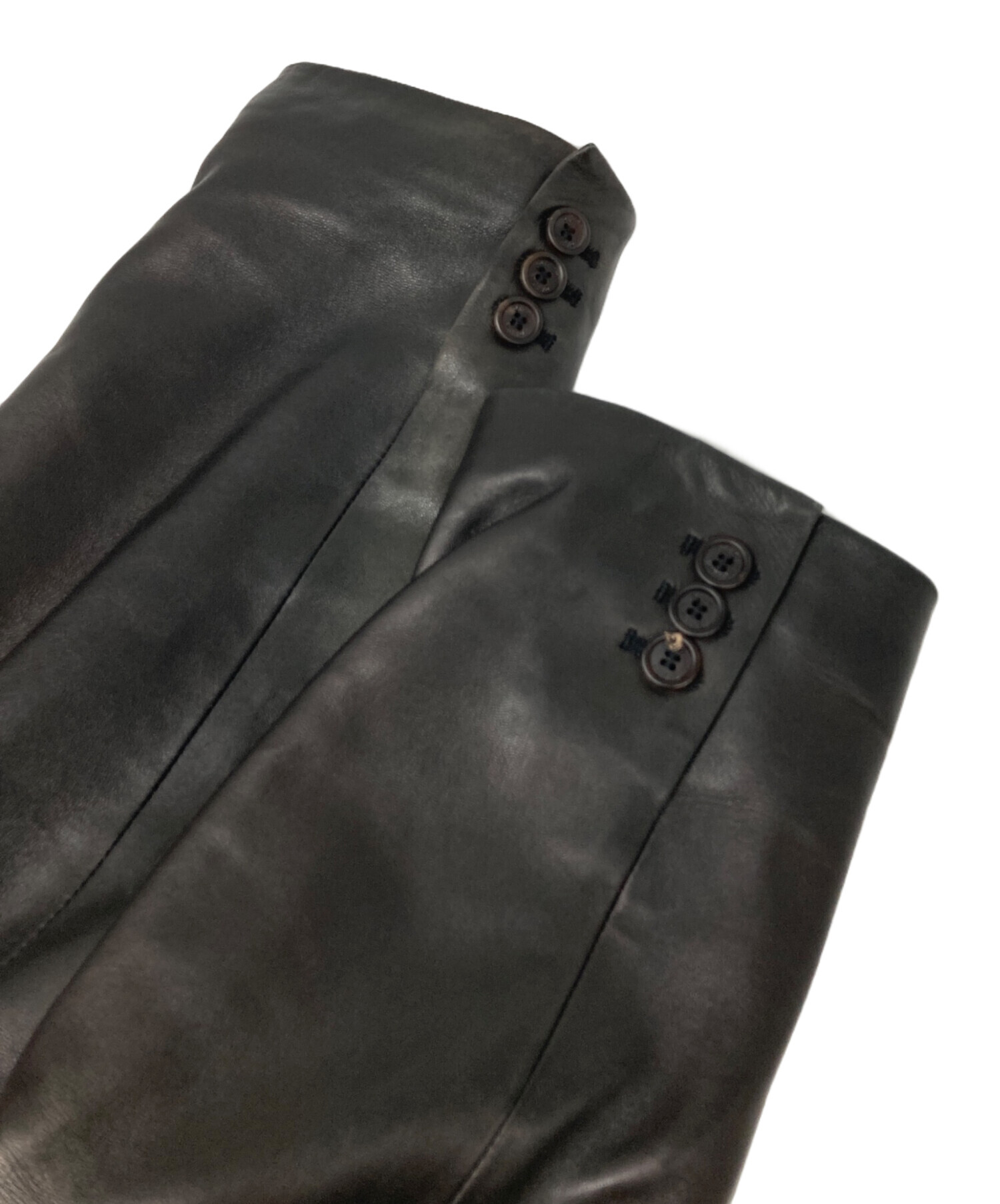 中古・古着通販】RUFFO (ルッフォ) レザーテーラードジャケット 