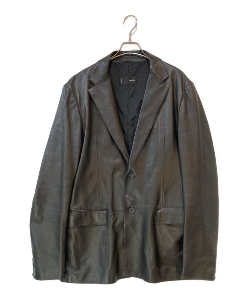 RUFFO テーラード　52　ブラック　レザー 中古・古着通販】RUFFO (ルッフォ) レザージャケット ブラック サイズ