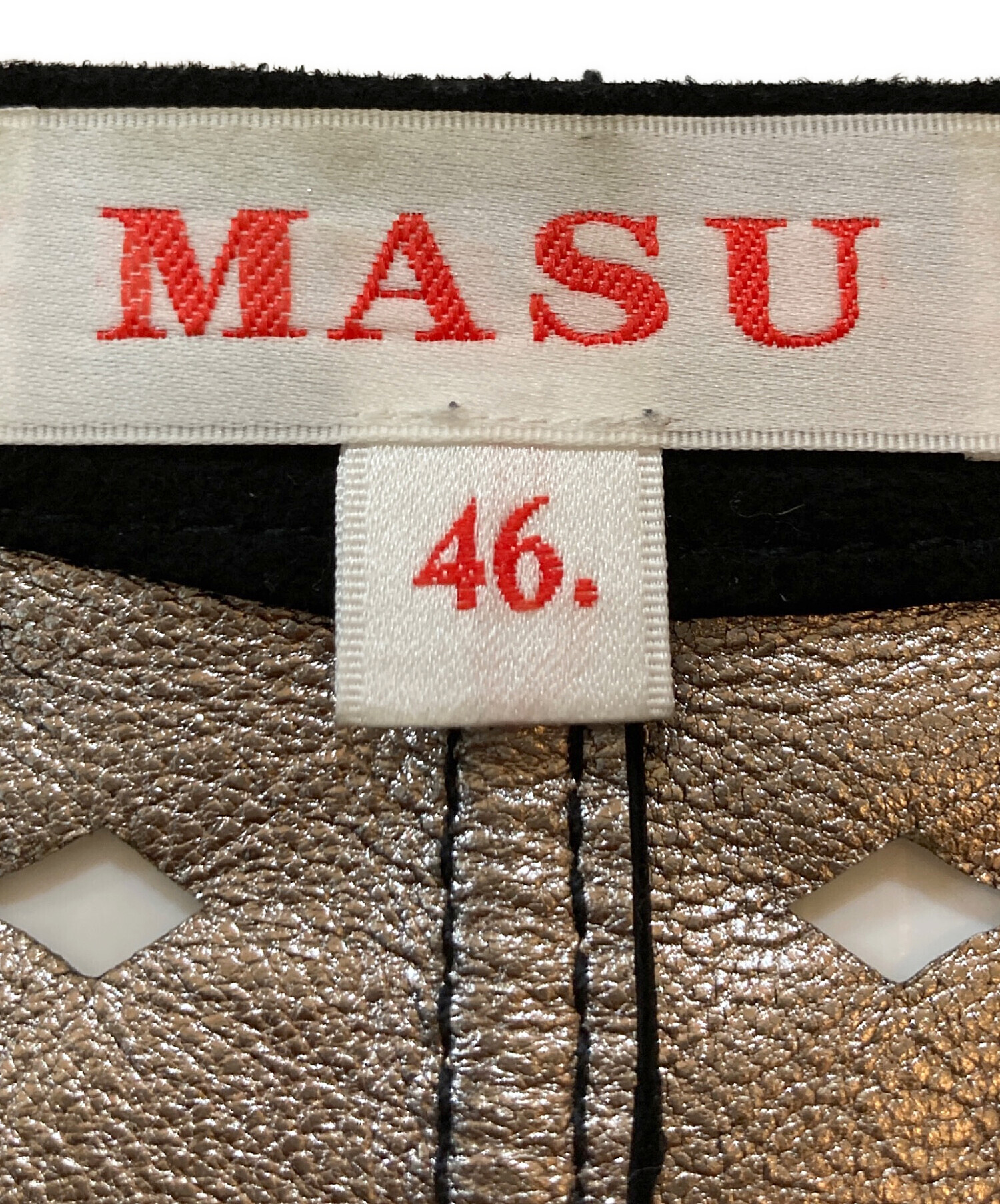 中古・古着通販】masu (エムエーエスユー) 23SS DIAMOND-CUT LEATHER