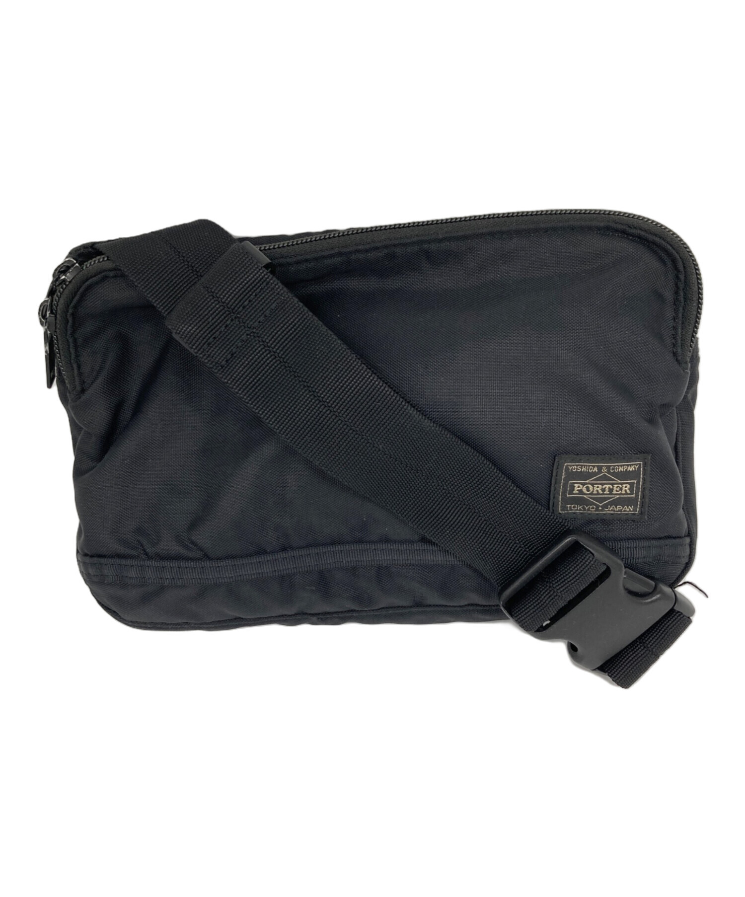 中古・古着通販】PORTER (ポーター) FLASH SHOULDER BAG ブラック 
