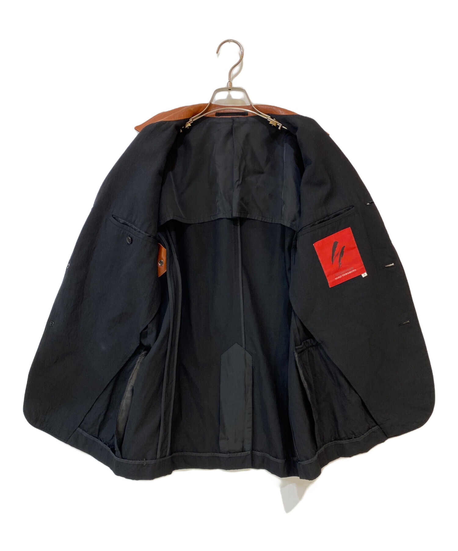 中古・古着通販】Y's for men (ワイズフォーメン) 襟レザー3B