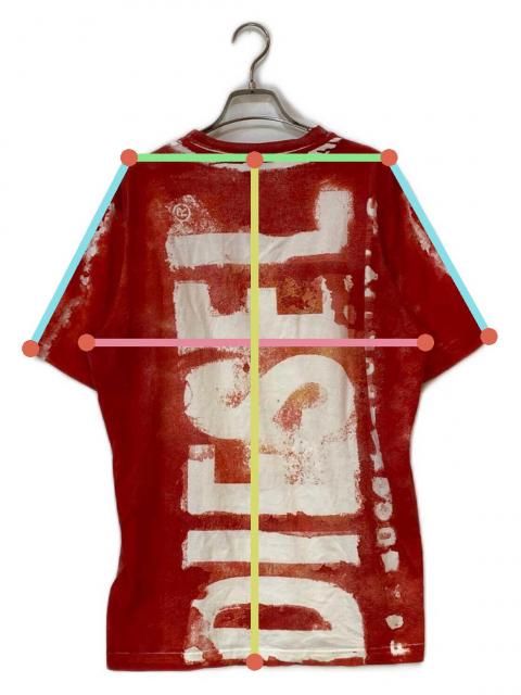 中古・古着通販】DIESEL (ディーゼル) ロゴクルーネックTシャツ レッド