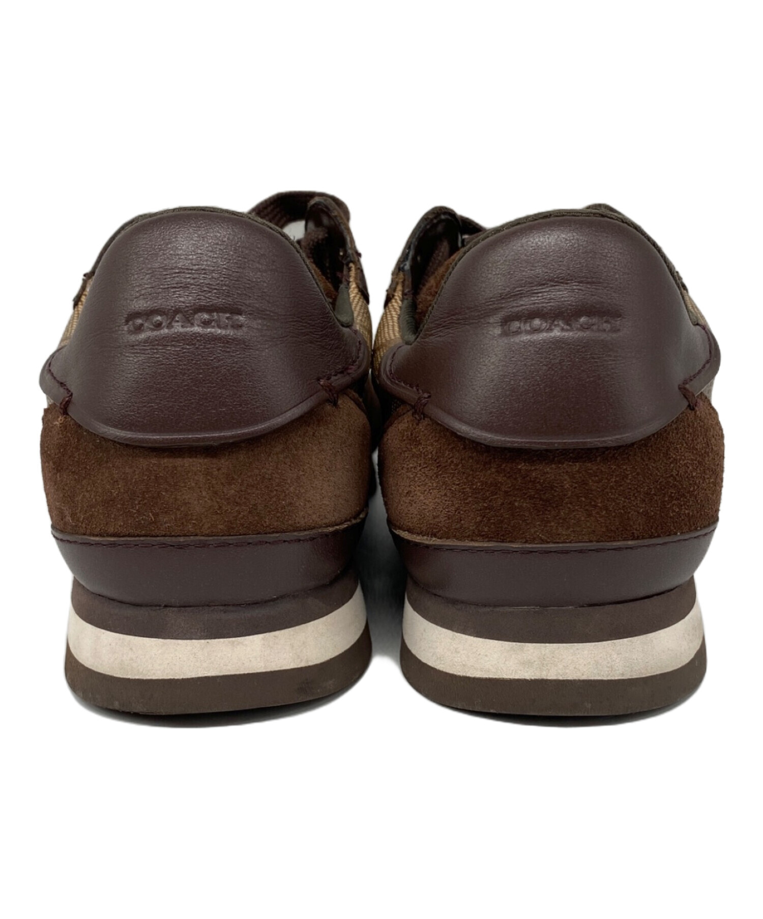 COACH ブラウン スニーカー 中古・古着通販】COACH (コーチ) C142 SIG PVC RNR ローカット