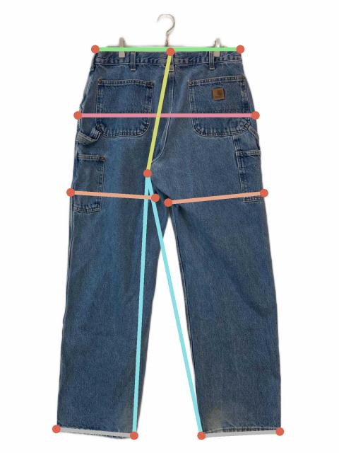 中古・古着通販】CarHartt (カーハート) ダブルニー デニム ペインター
