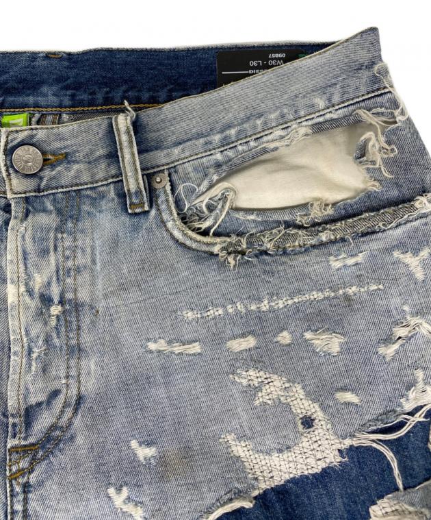 希少 ディーゼル D-FINING ダメージ デストロイ イタリア製 W32 中古・古着通販】DIESEL (ディーゼル) D-FINING ダメージ加工デニム