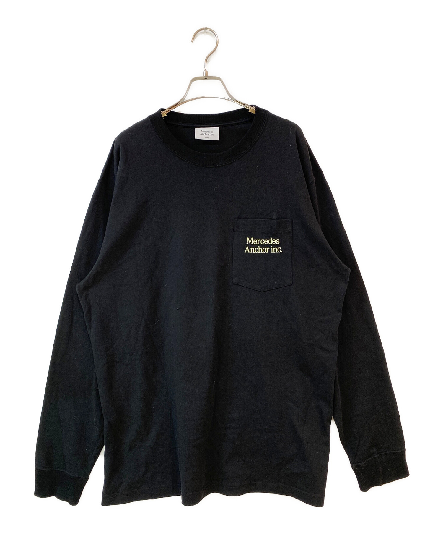 Mercedes Anchor inc. ポケットブラック長袖カットソー L 中古・古着通販】mercedes anchor inc. (メルセデス アンカー インク
