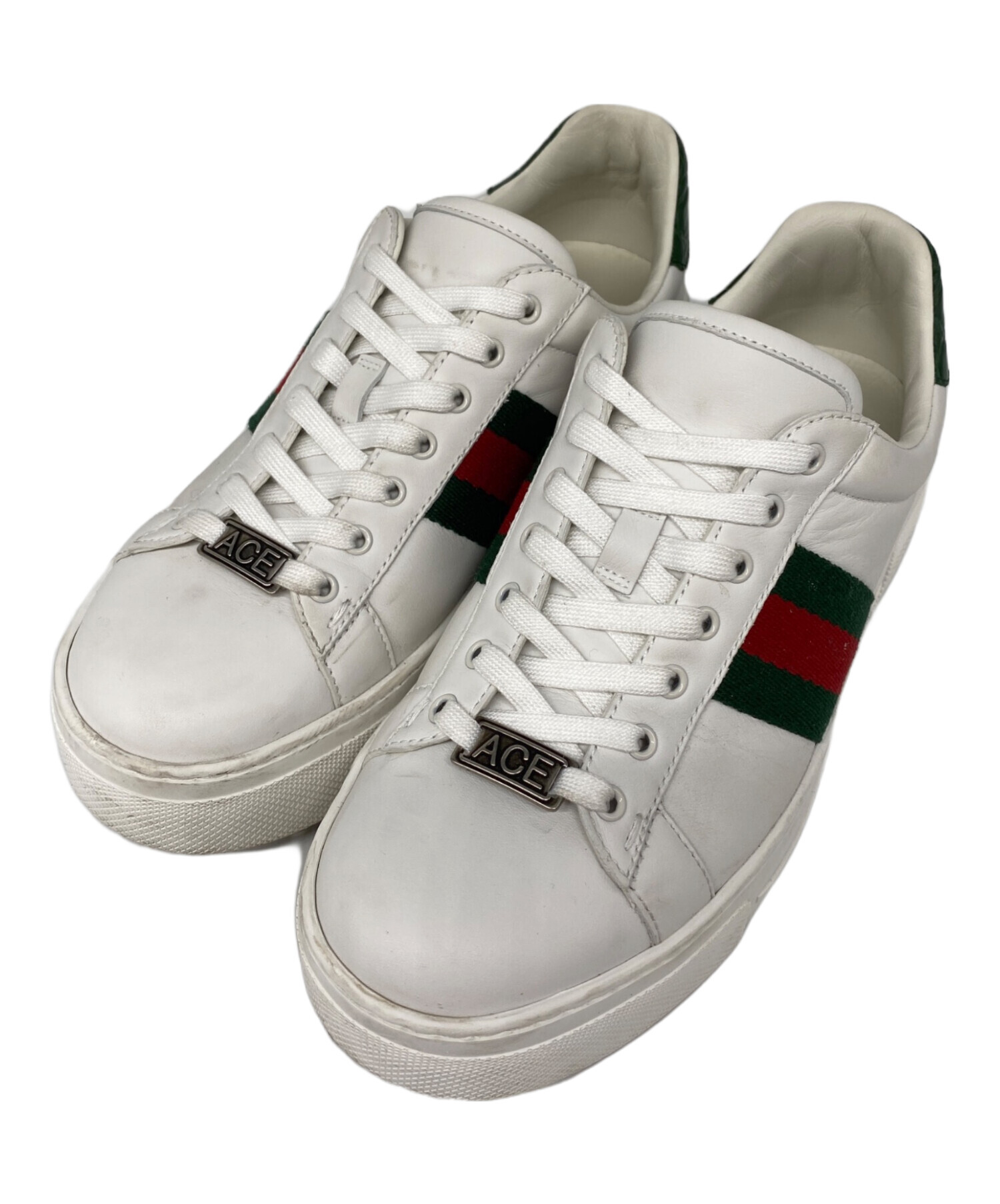 gucci  グッチ　スニーカー中古 中古・古着通販】GUCCI (グッチ) ACE シェリーライン ローカット