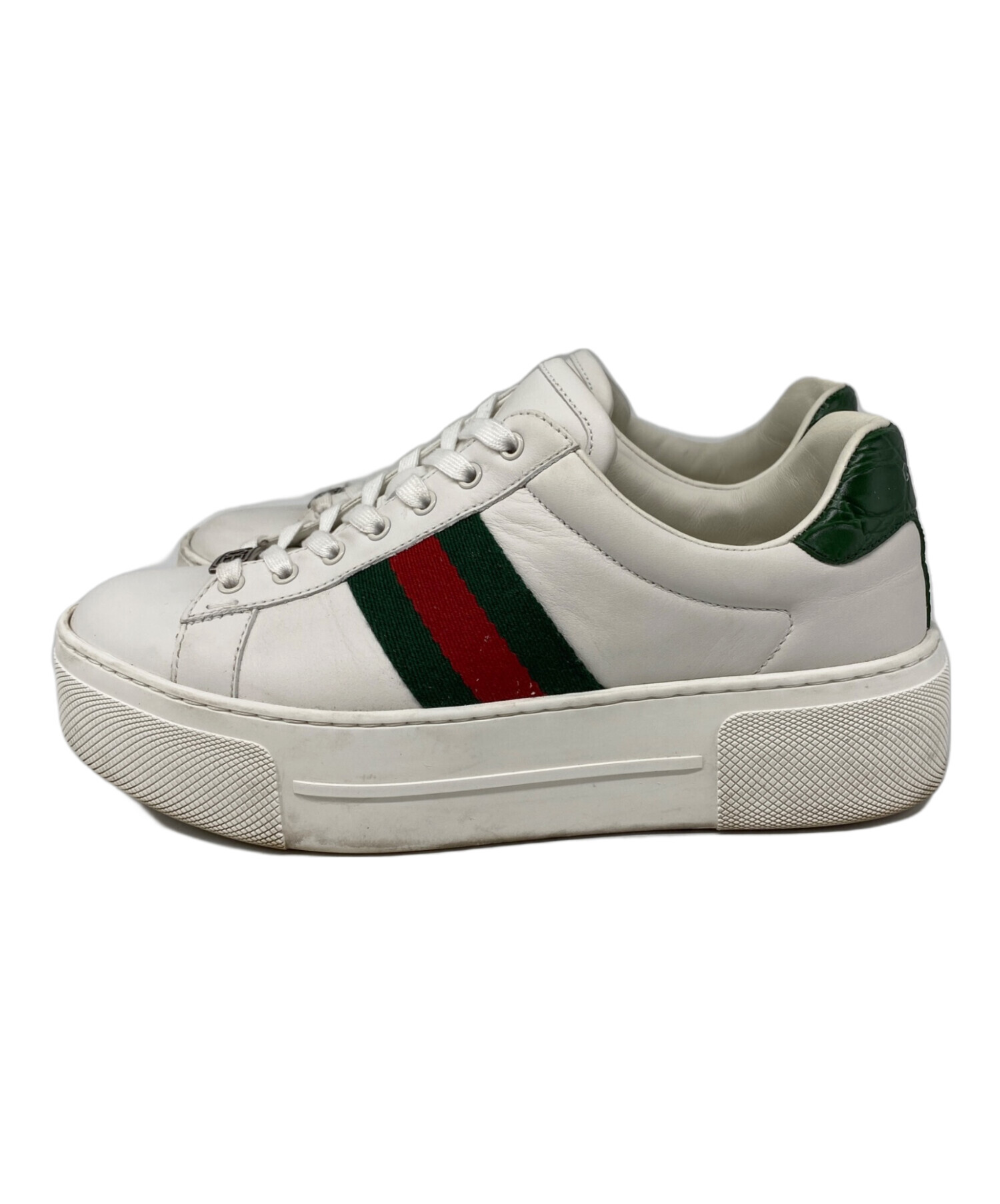 中古・古着通販】GUCCI (グッチ) ACE シェリーライン ローカット