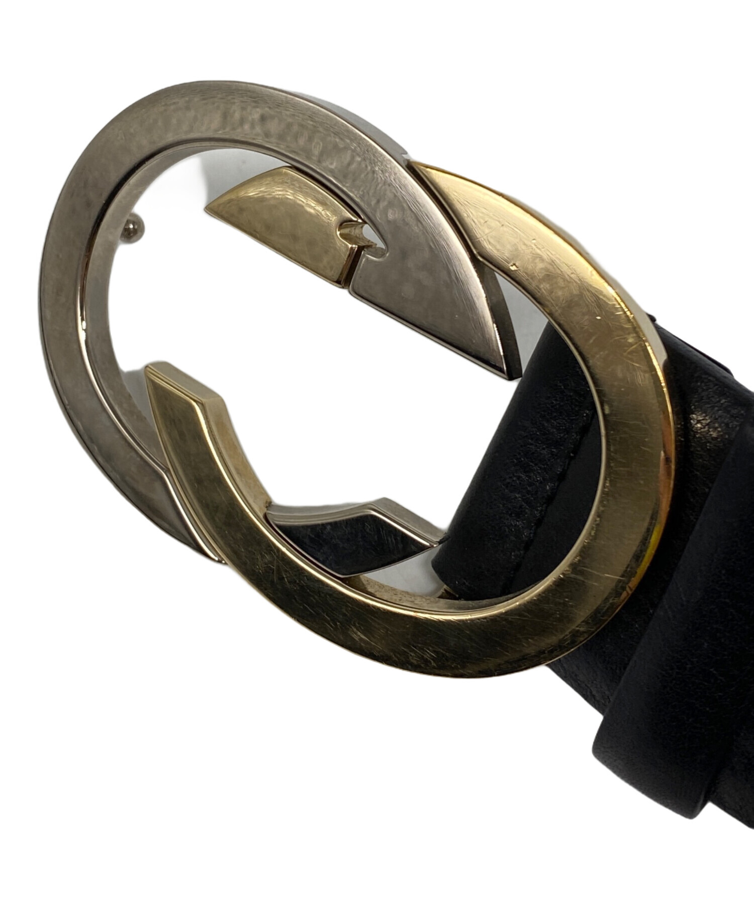 中古・古着通販】GUCCI (グッチ) ダブルGロゴベルト ブラック