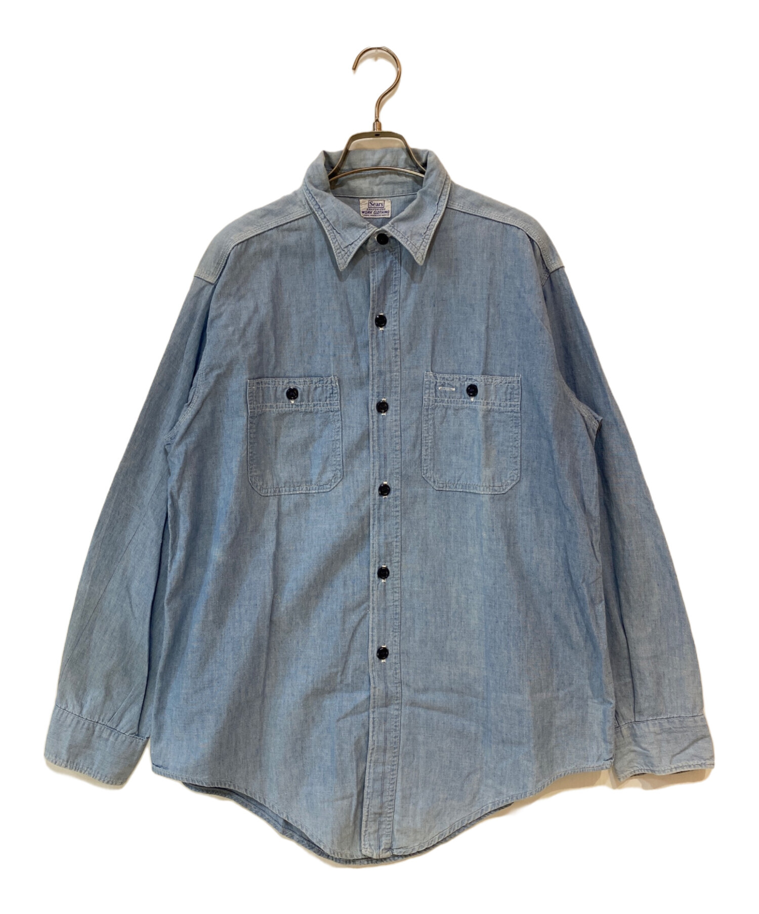 【美品】1960年代 Sears リメイクシャンブレーシャツ 美品】1960年代 Sears リメイクシャンブレーシャツの通販 by しずく's