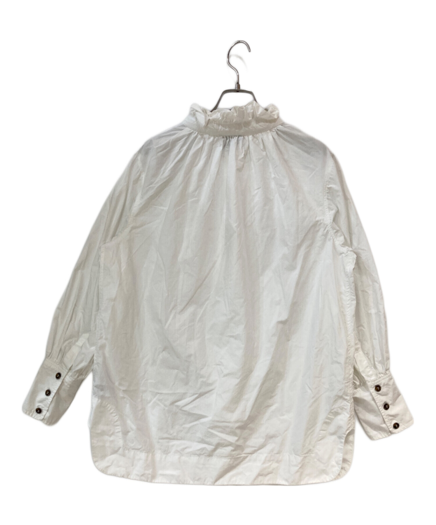 GANNI ブラウス 中古・古着通販】GANNI (ガニー) 長袖ブラウス ホワイト サイズ:36