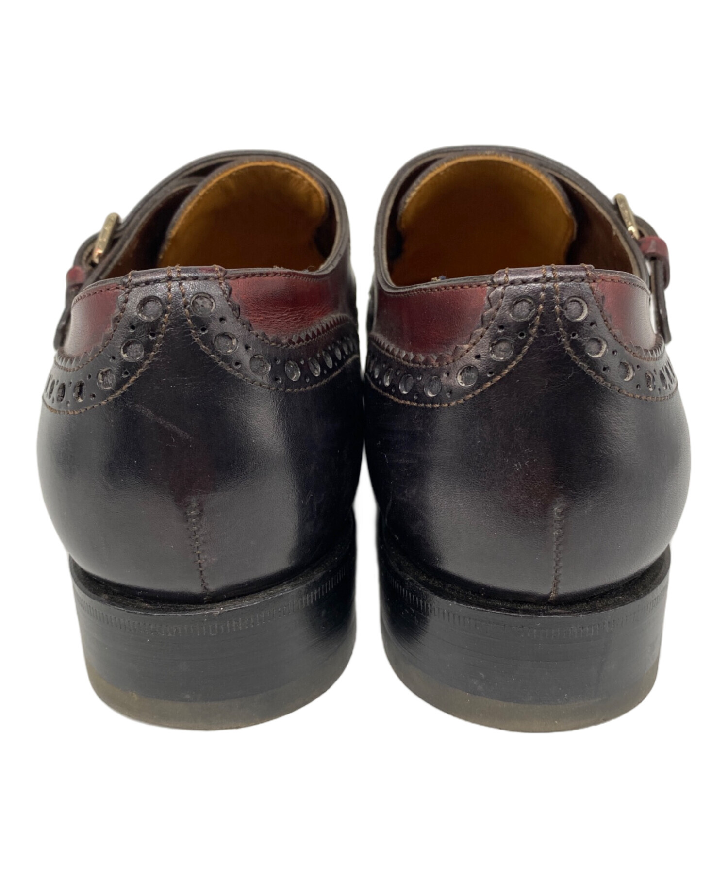 サントーニ　santoni ダブルモンク シューズUK5.5 ブラウンジョンロブ サントーニ santoni ダブルモンク シューズUK5.5 ブラウンジョンロブ