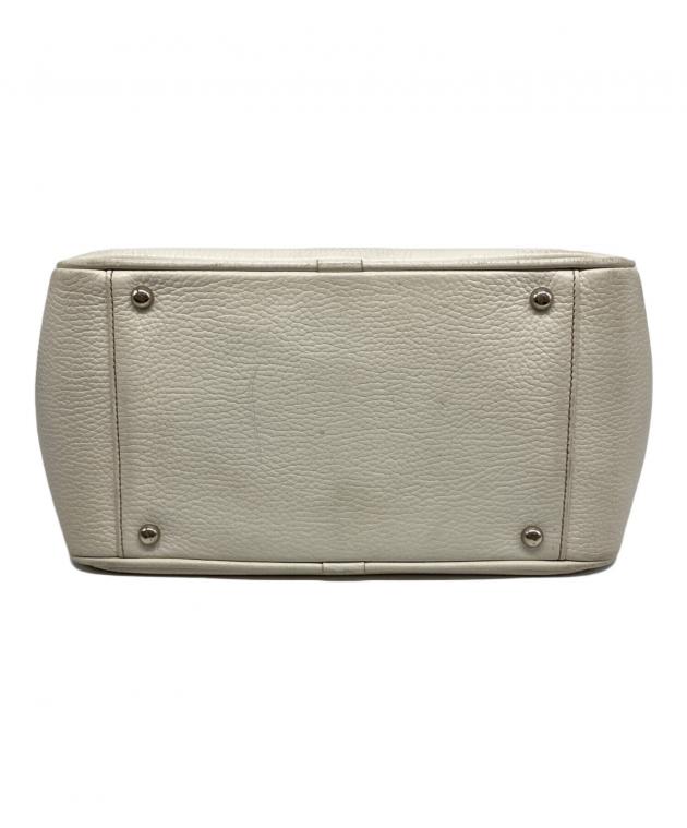 BURBERRY ハンドバッグ ホワイト レザー 中古・古着通販】BURBERRY (バーバリー) 裏地ノヴァチェック レザー
