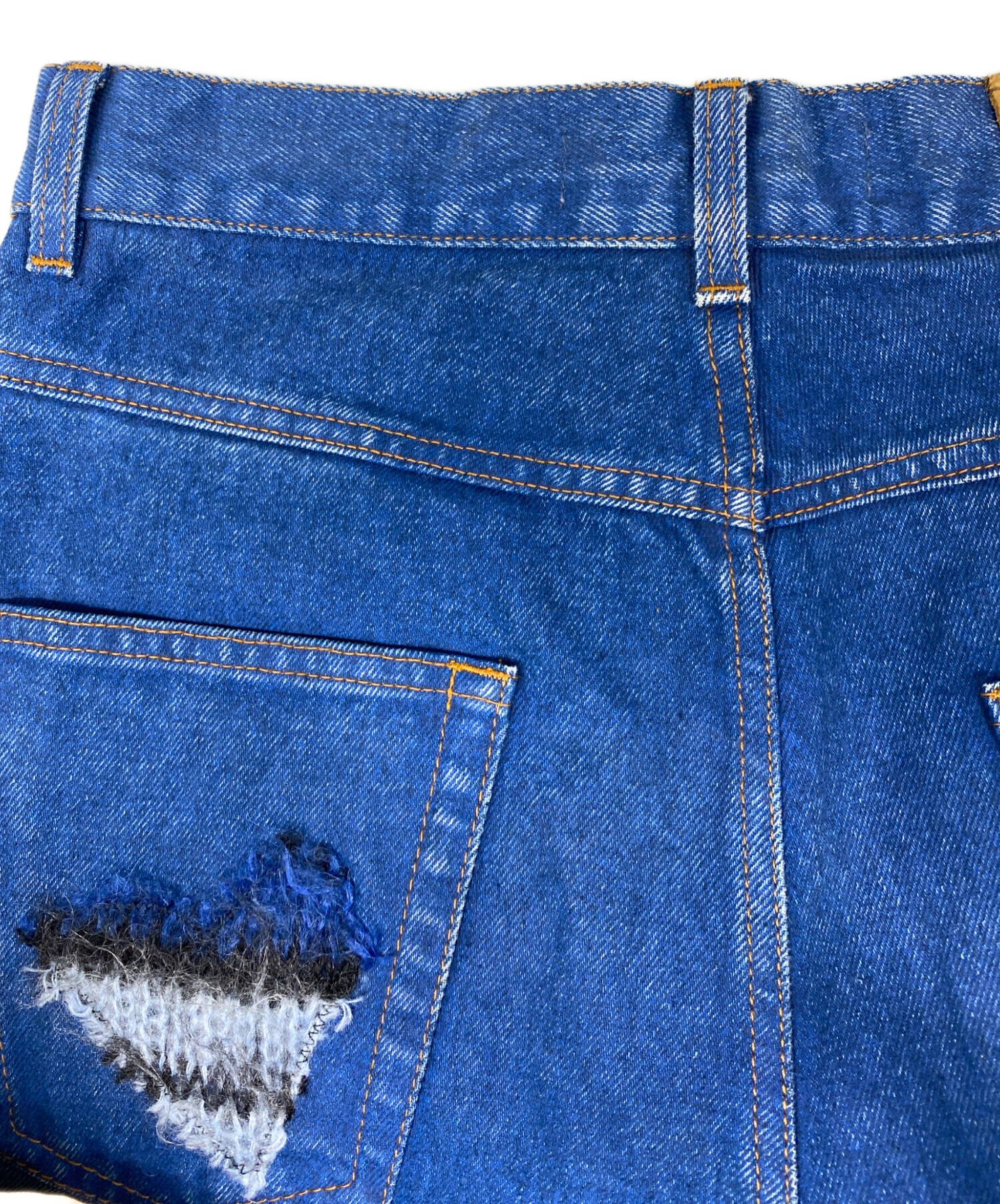 中古・古着通販】MARNI (マルニ) BLUE COATED DENIM JEANS WITH MOHAIR