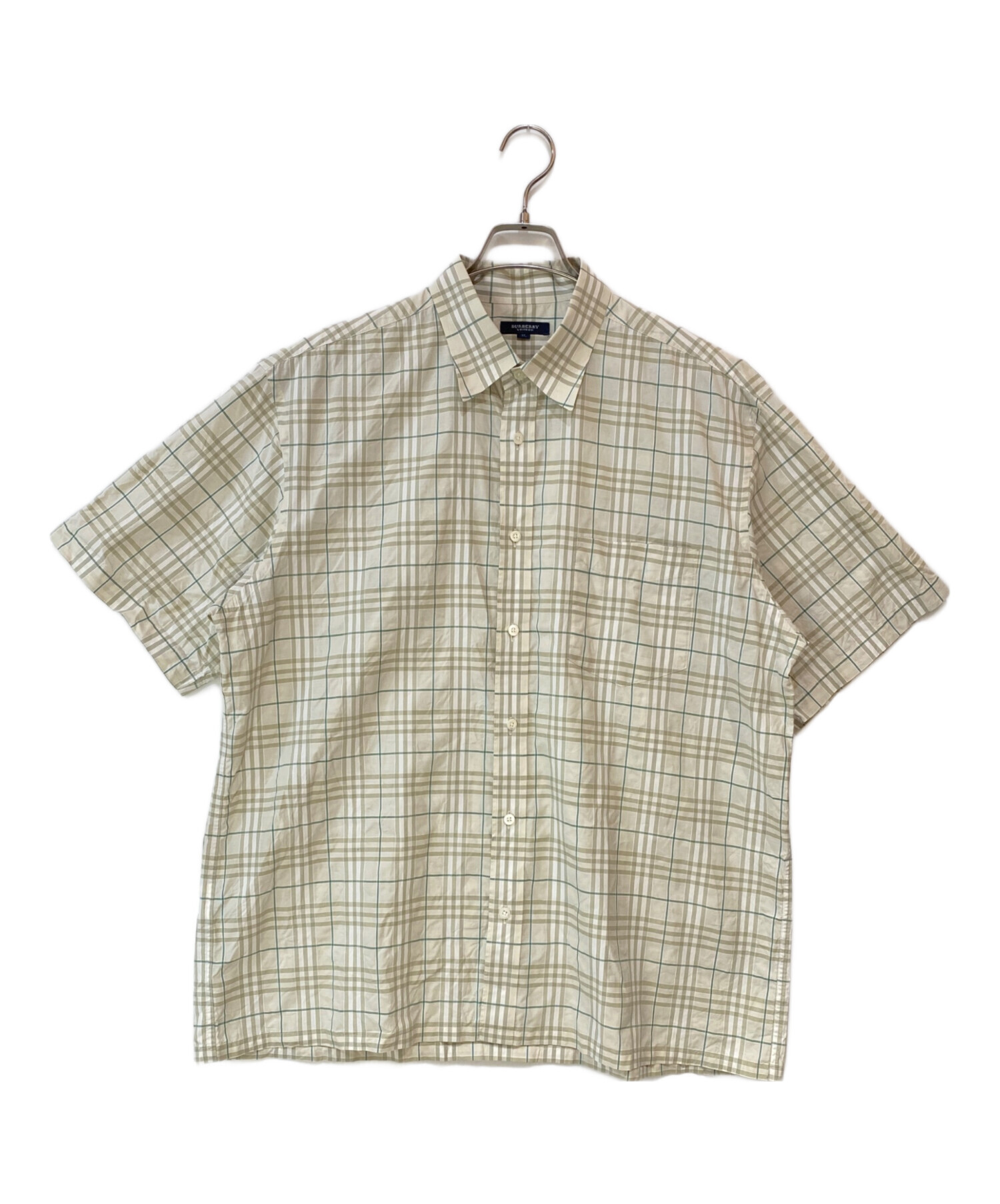 バーバリーロンドン メガチェック シャツ ブラウス ベージュ40 L相当 美品 中古・古着通販】BURBERRY LONDON (バーバリーロンドン) 半袖チェック