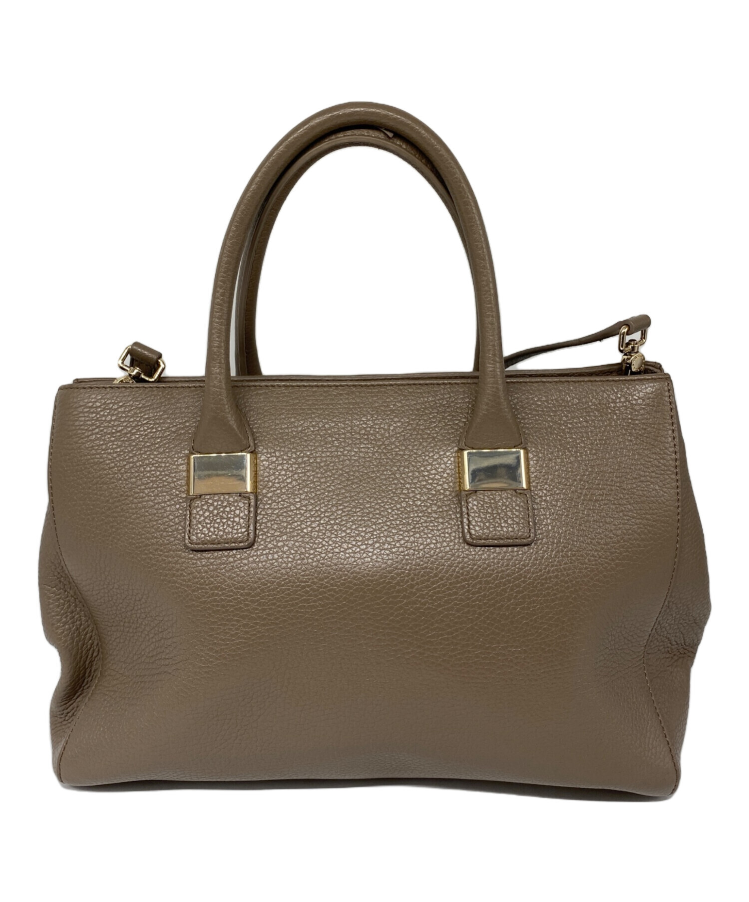 【美品】フルラ　2WAY グレージュ　ST取り外し可 中古・古着通販】FURLA (フルラ) 2WAYショルダーバッグ グレージュ