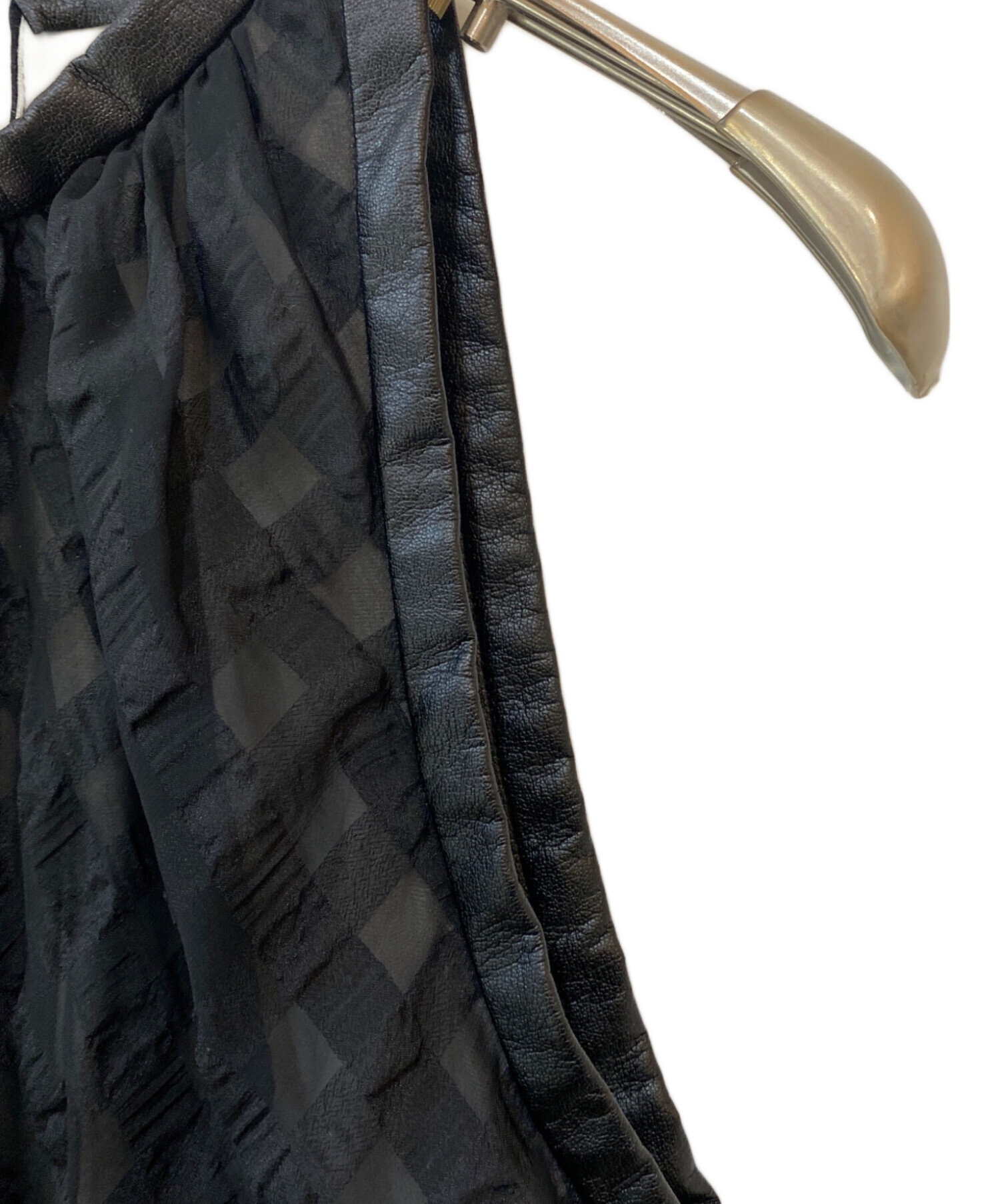 中古・古着通販】Noble (ノーブル) レザーパイピングギンガムチェック 