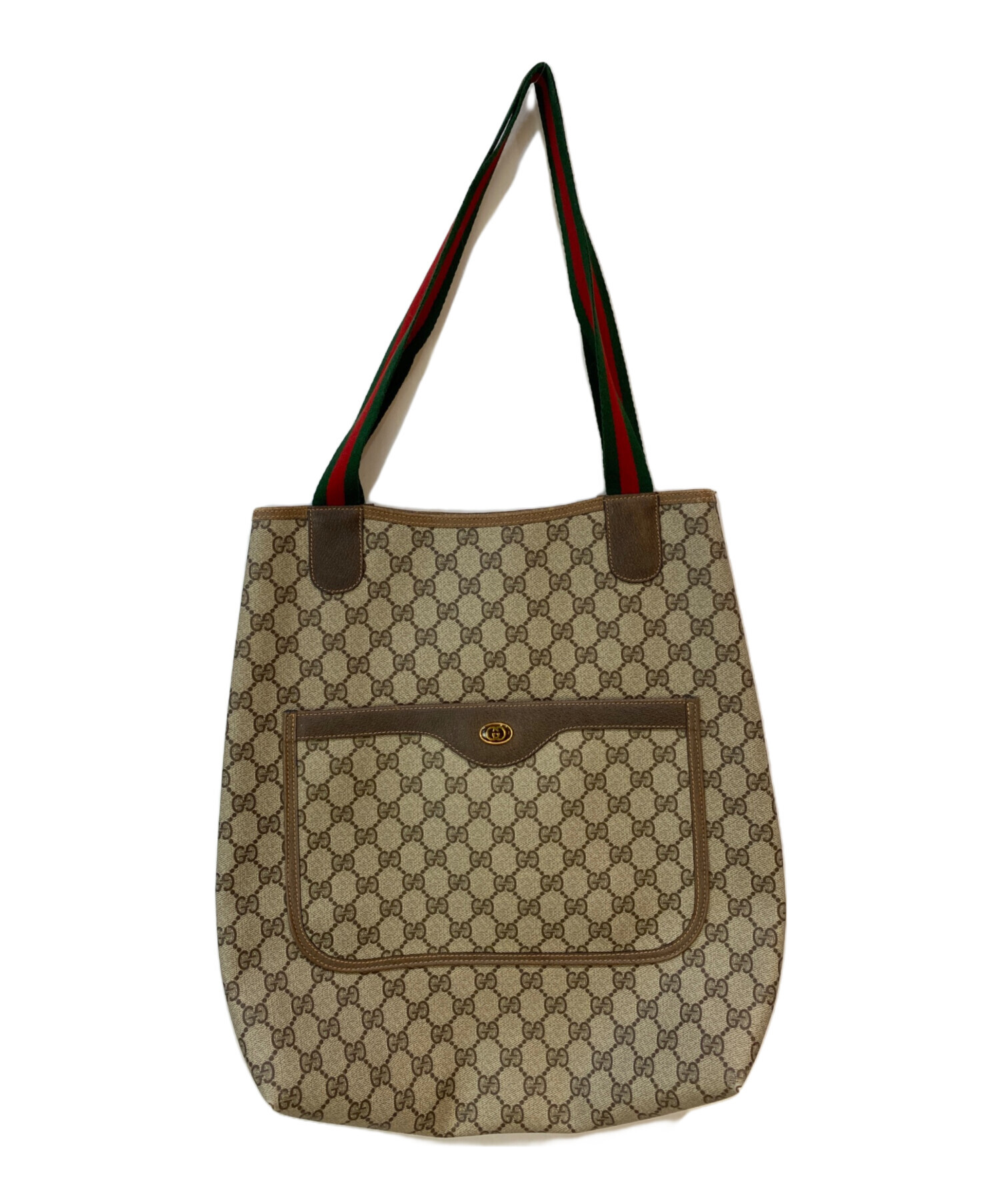 中古・古着通販】GUCCI (グッチ) シェリーライントートバッグ ベージュ