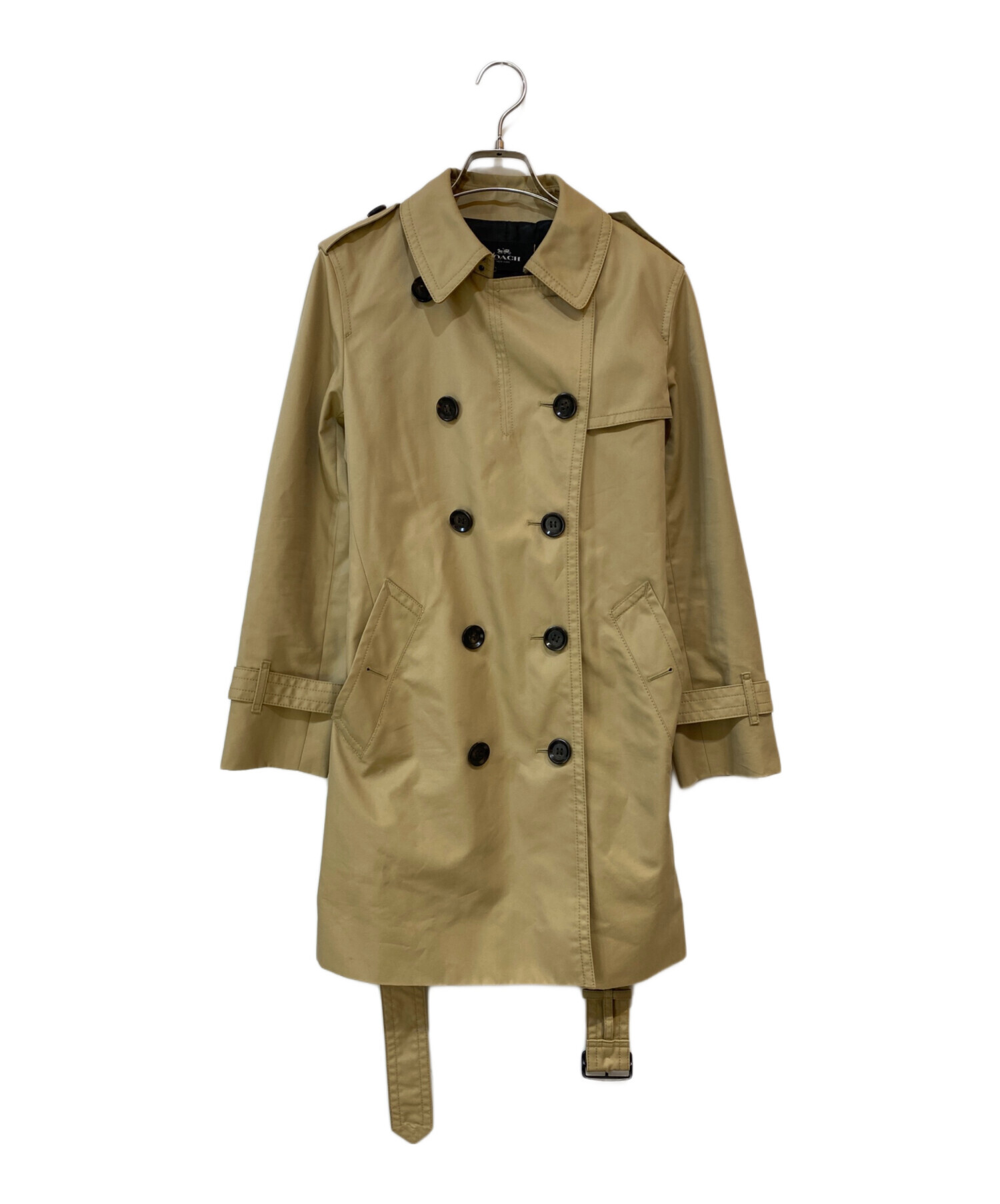 中古・古着通販】COACH (コーチ) トレンチコート ベージュ サイズ:S