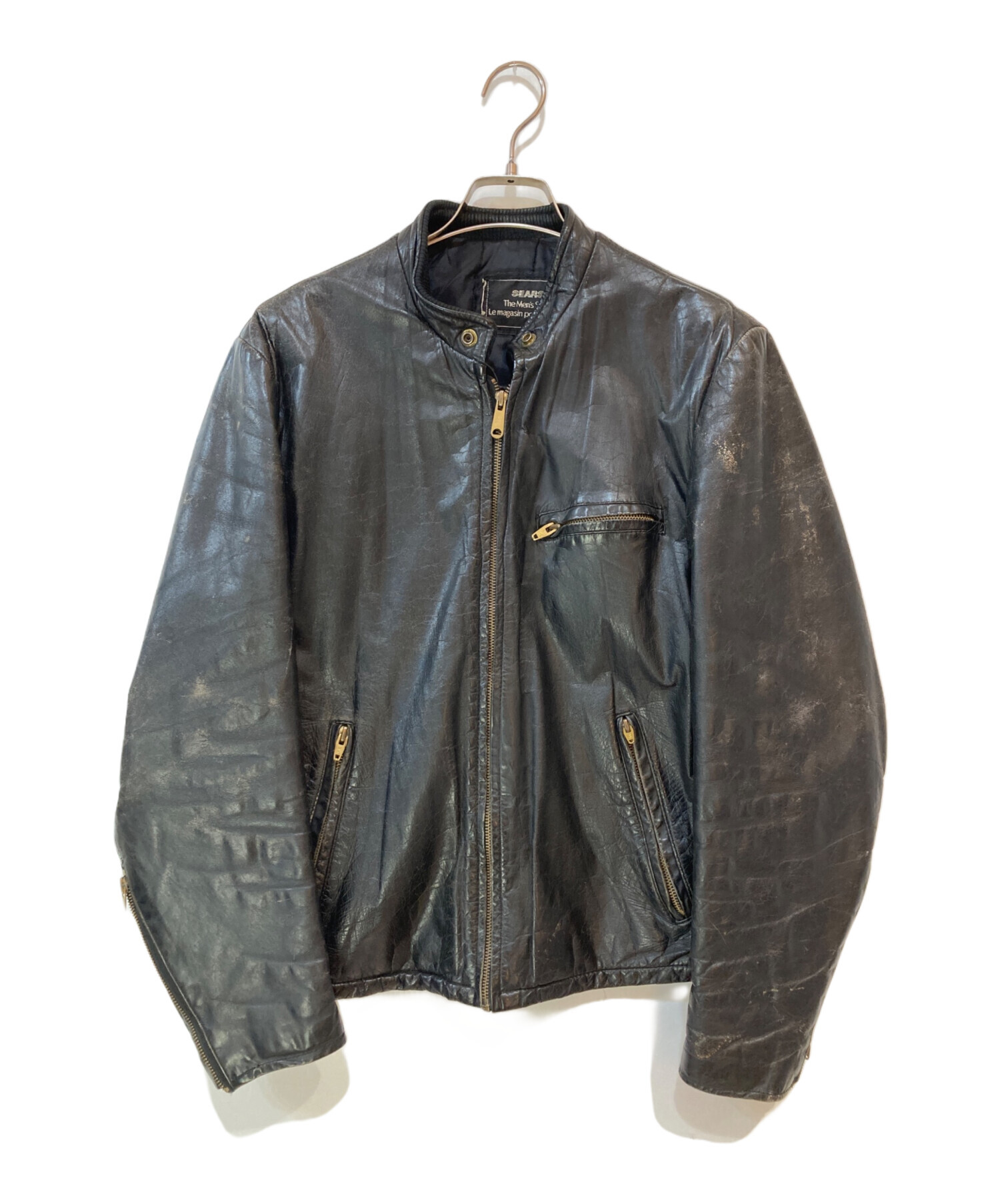 中古・古着通販】Sears (シアーズ) 80s シングルライダースジャケット