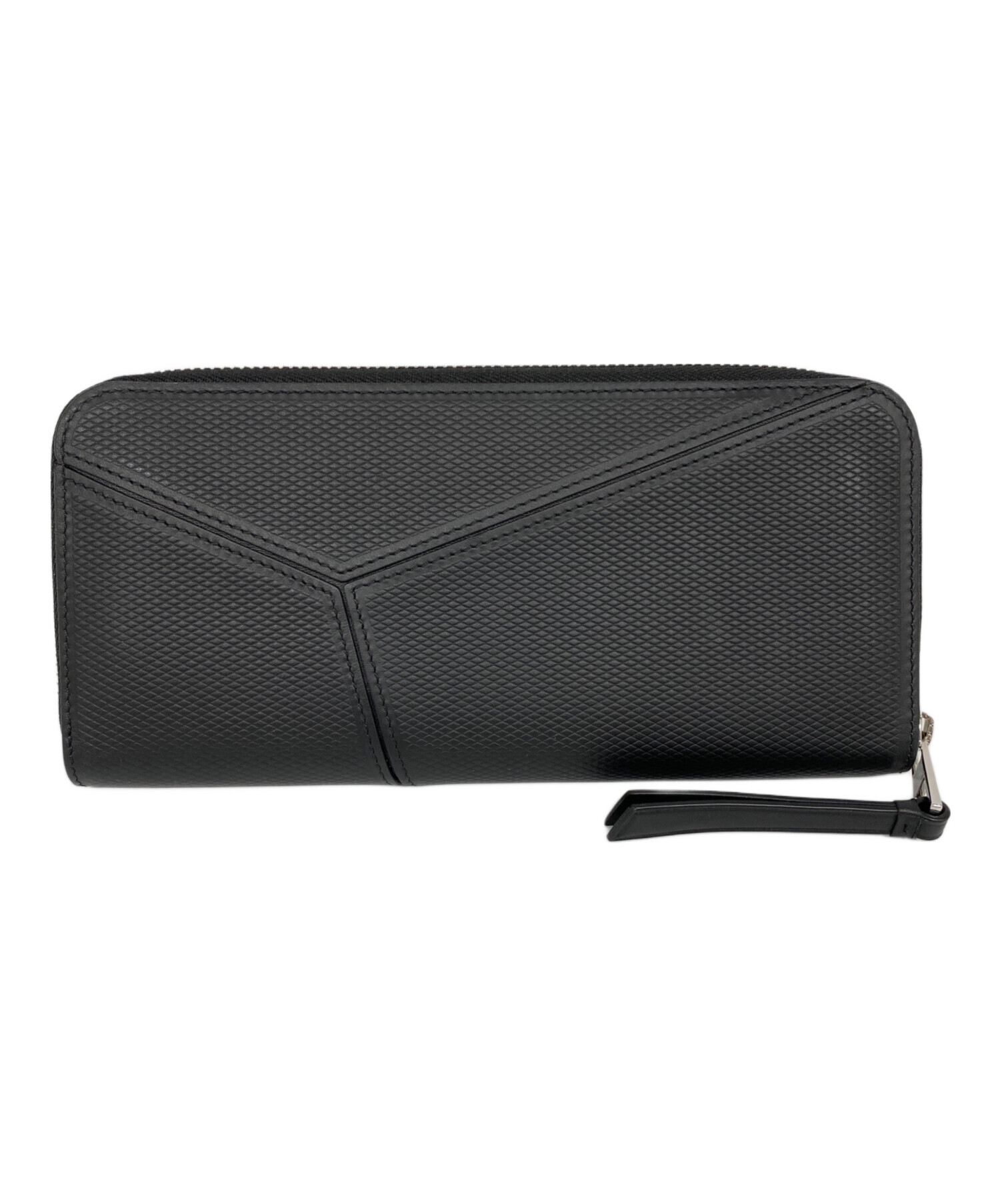 中古・古着通販】LOEWE (ロエベ) PUZZLE EDGE ZIPPED WALLET ブラック