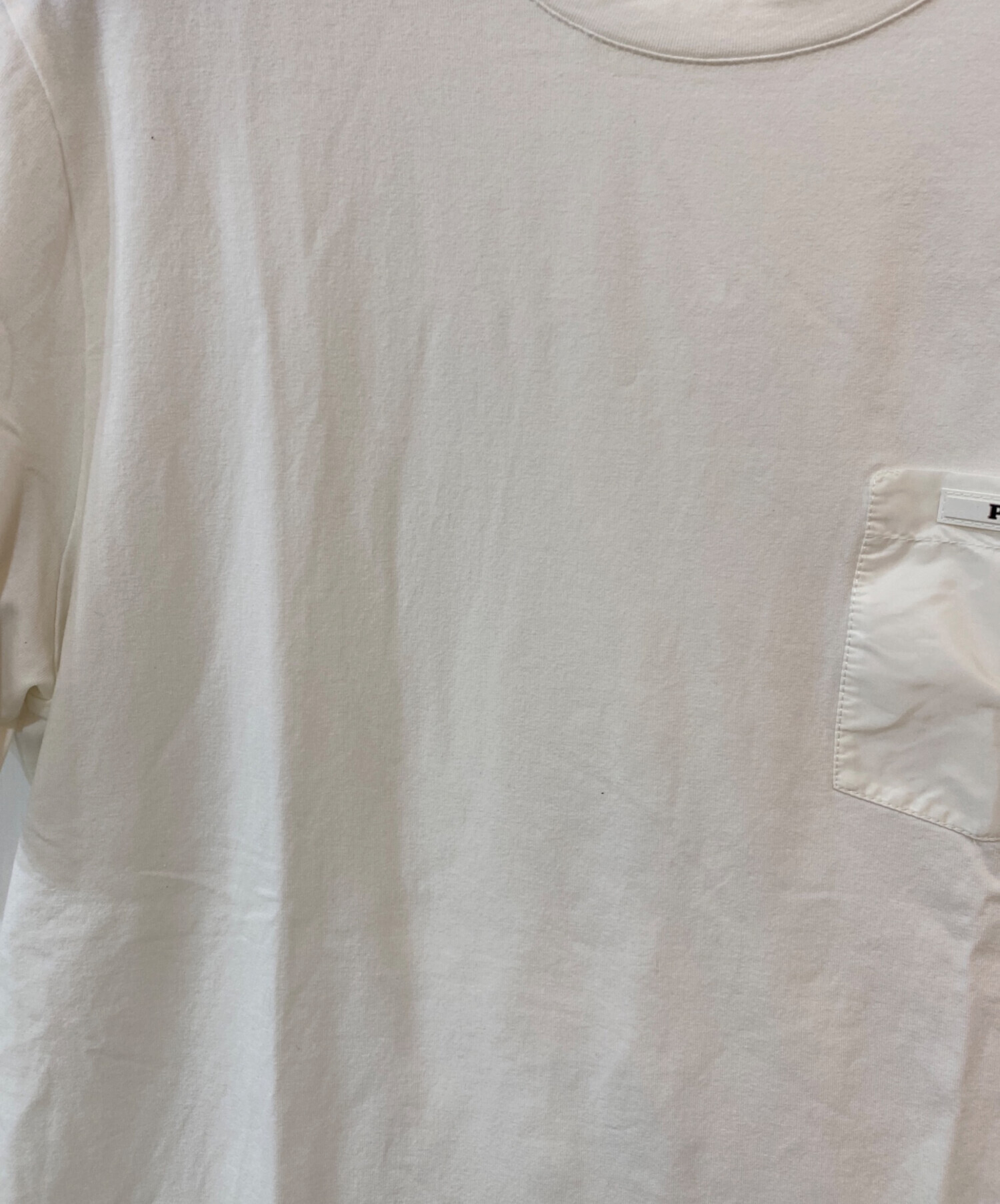 中古・古着通販】PRADA (プラダ) ラバーロゴナイロン切替 ポケットT