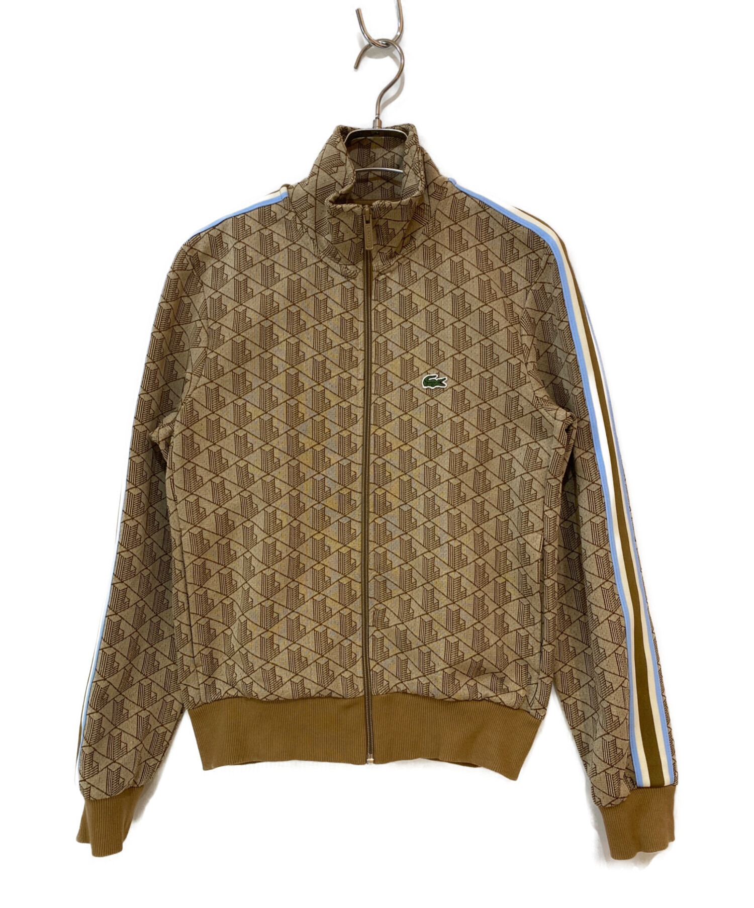 LACOSTE ラコステ モノグラム トラックジャケットベージュ 中古・古着通販】LACOSTE (ラコステ) モノグラムジャカードトラック