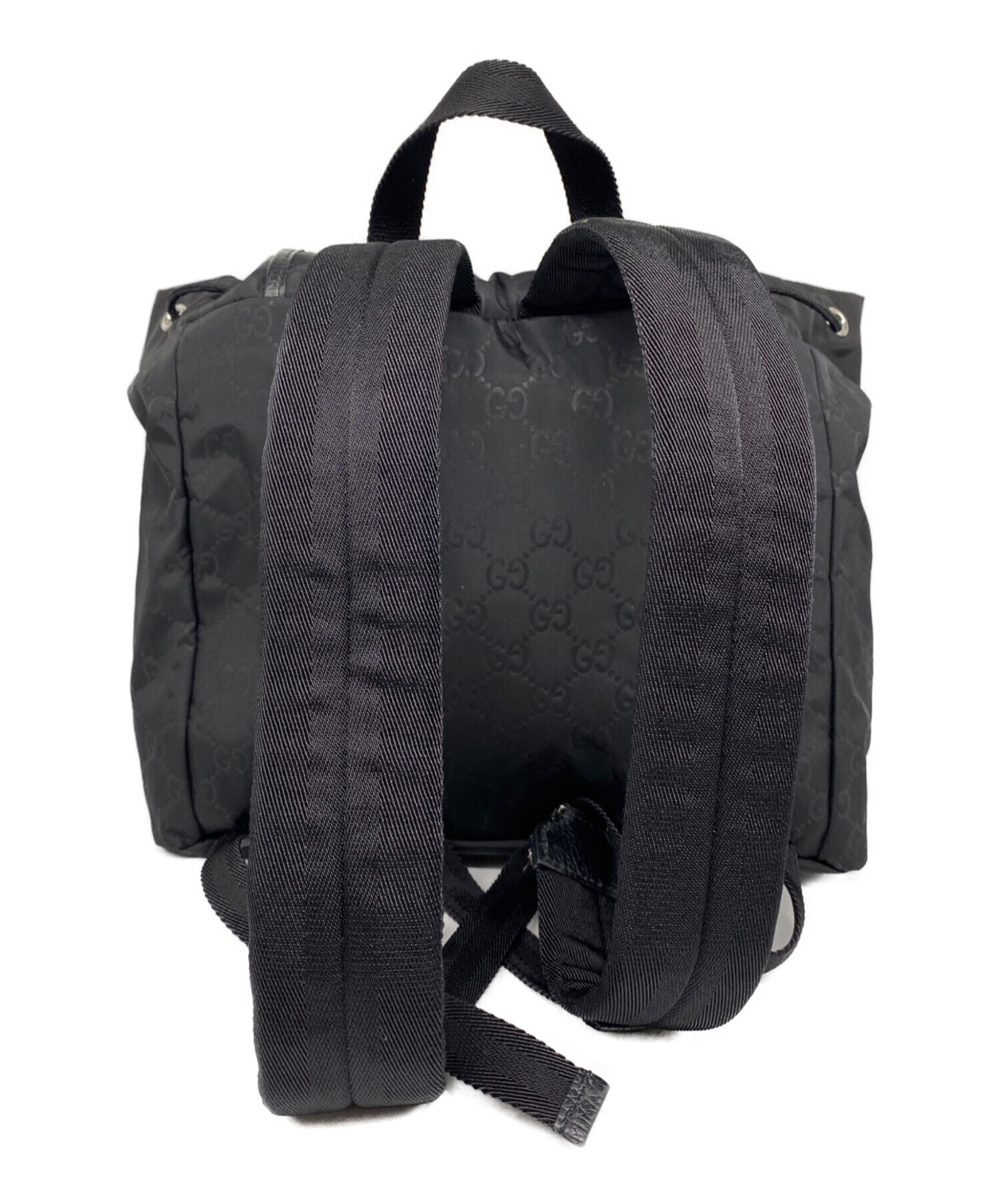 中古・古着通販】GUCCI (グッチ) GG柄ナイロンバックパック ブラック