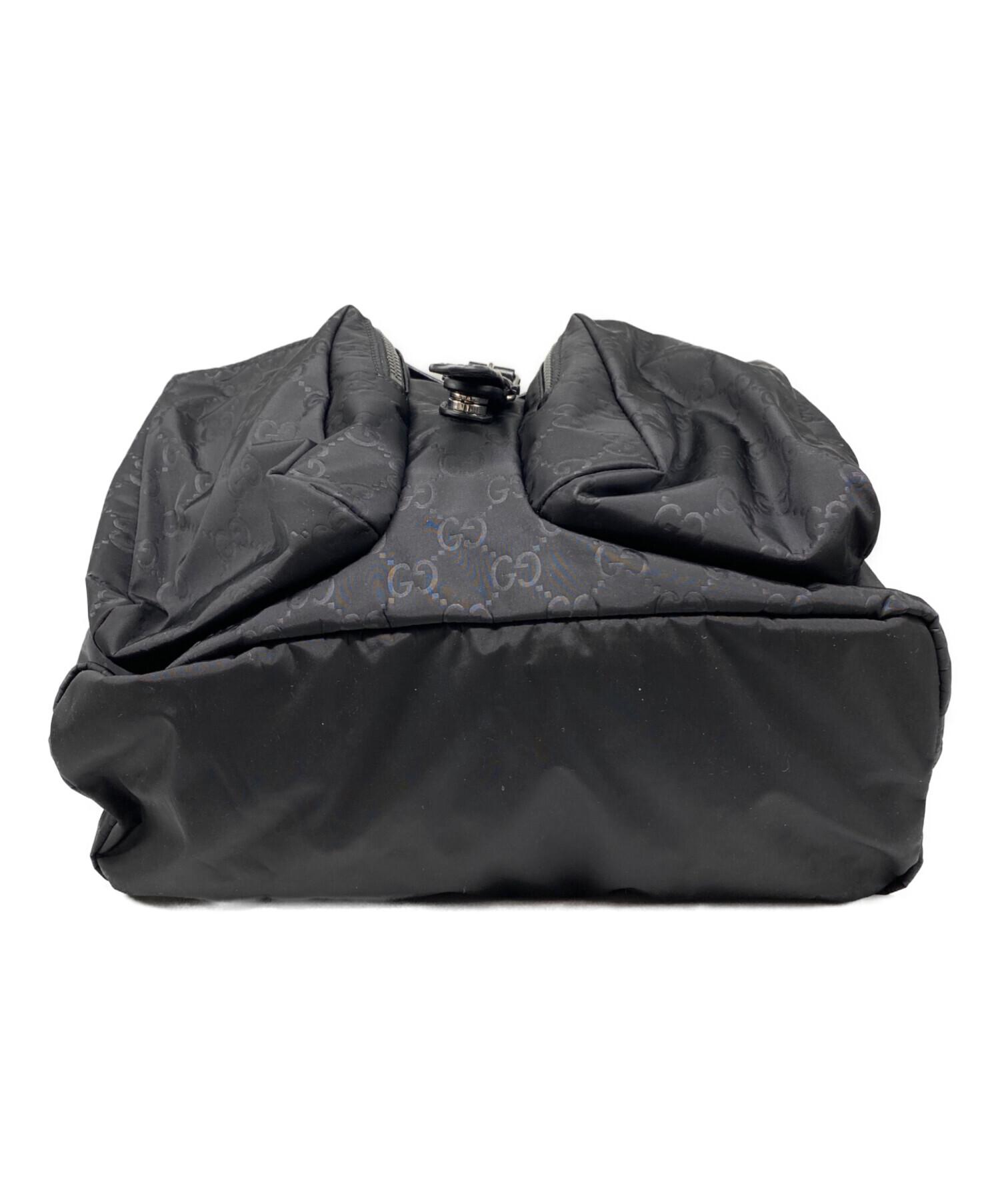 中古・古着通販】GUCCI (グッチ) GG柄ナイロンバックパック ブラック 