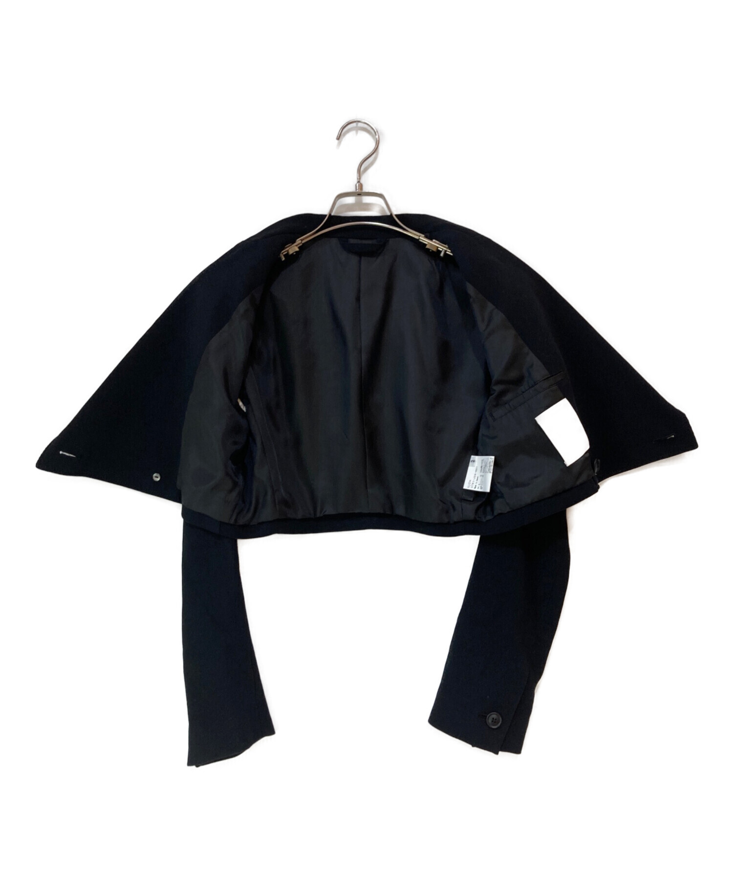 中古・古着通販】Ujoh (ウジョー) WRAP Short JKT ブラック サイズ:2