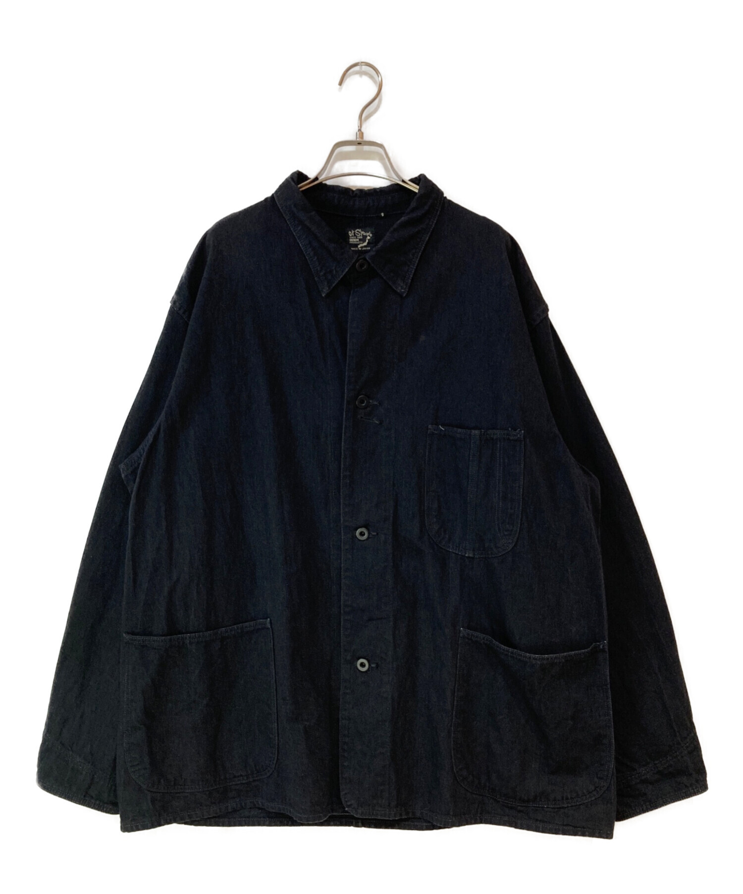 中古・古着通販】orSlow (オアスロウ) DENIM COVERALL ブラック サイズ