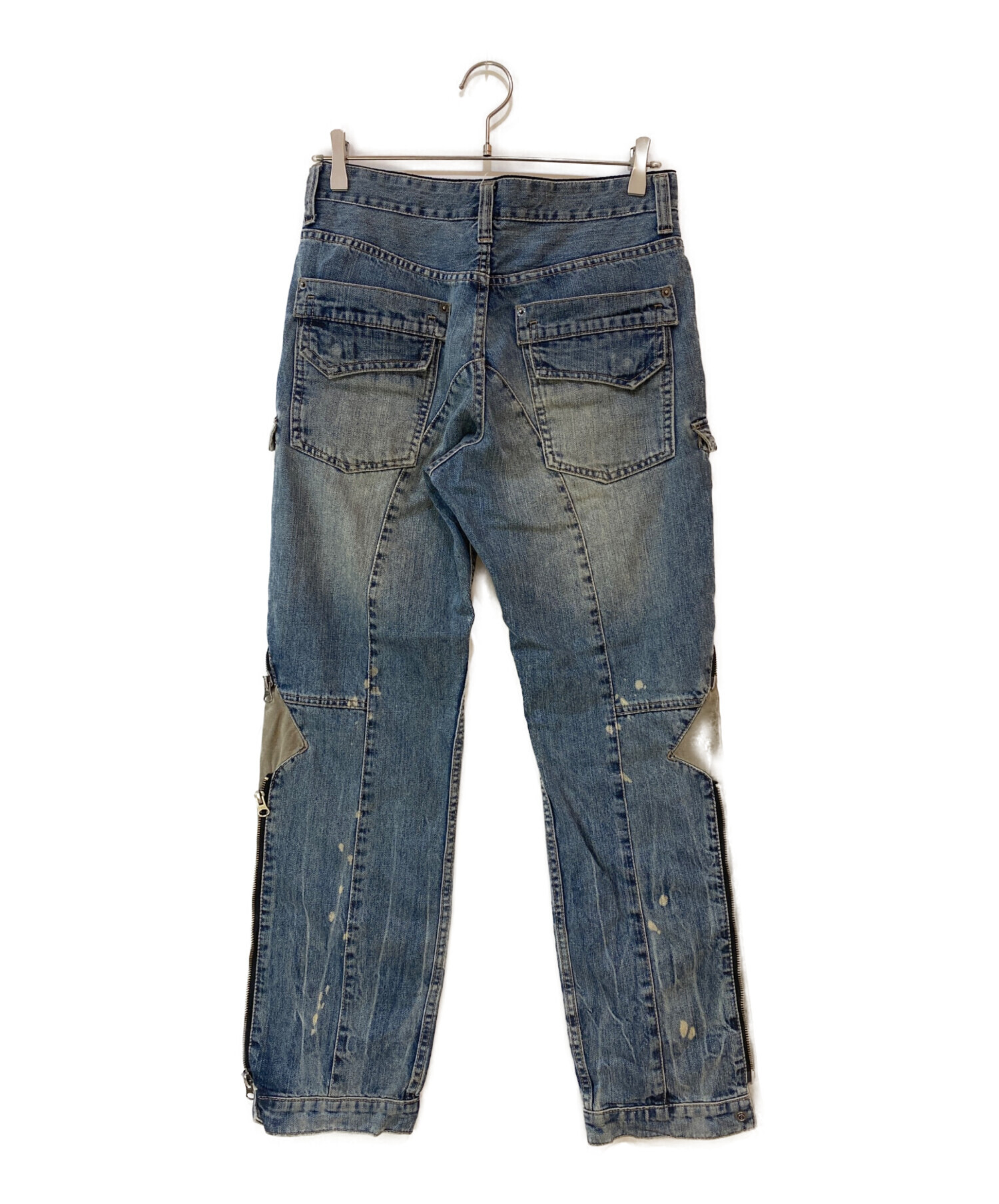 中古・古着通販】PPFM (ピーピーエフエム) ジップギミックデニムパンツ