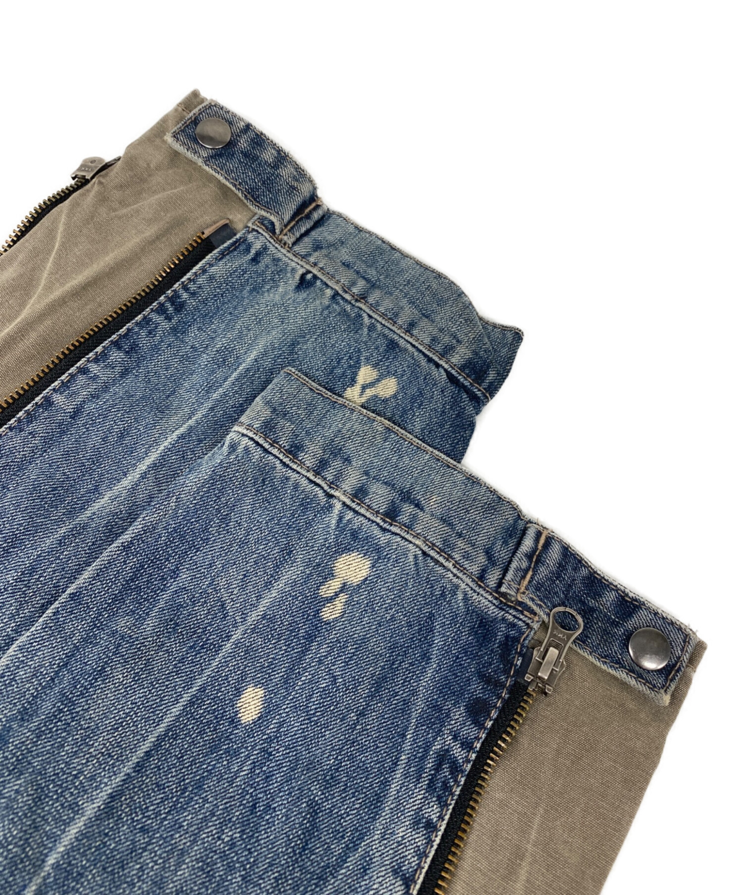 中古・古着通販】PPFM (ピーピーエフエム) ジップギミックデニムパンツ 