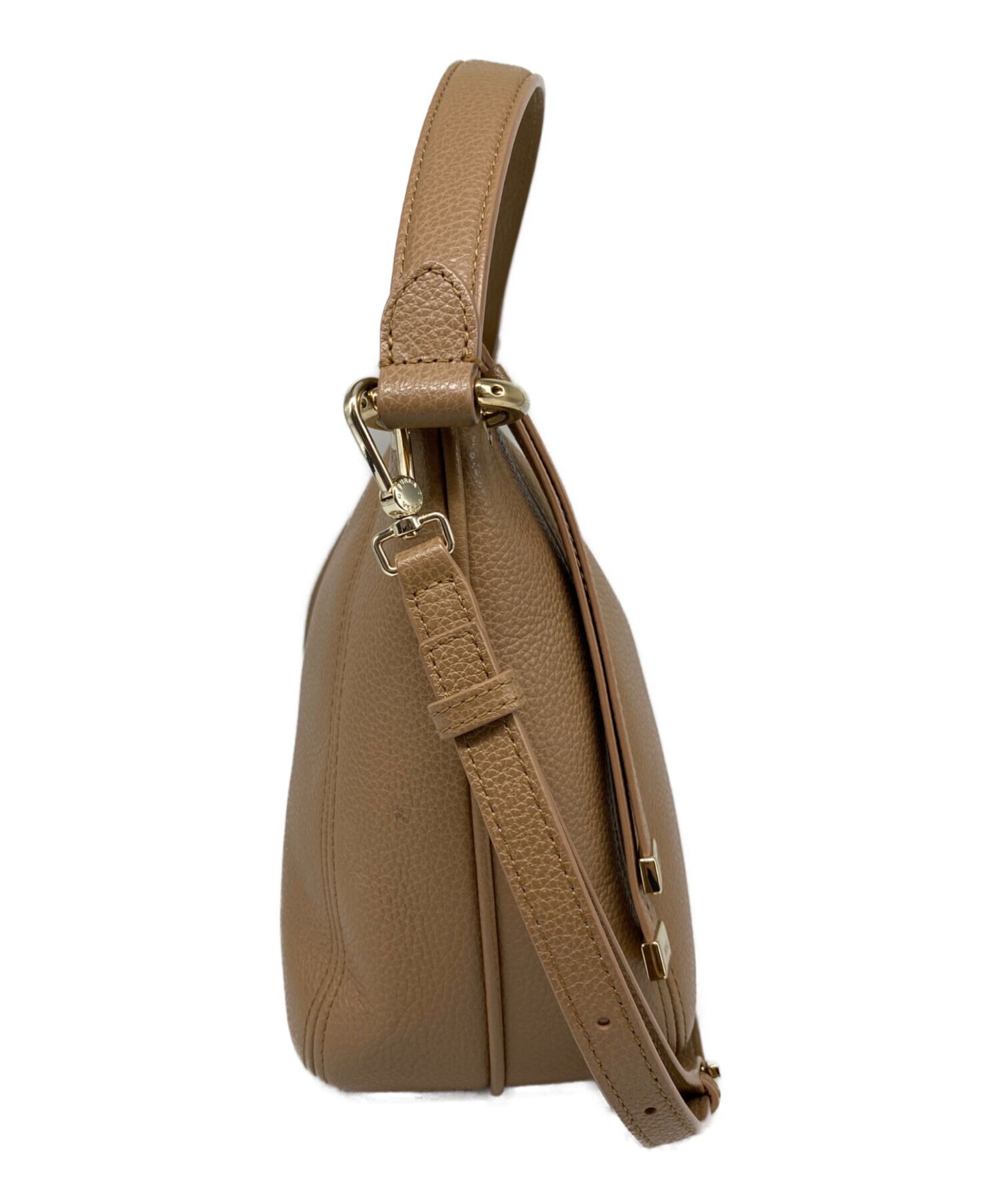 【未使用級】フルラ シエナ ホーボー 2way シボ革 ショルダーバッグ 中古・古着通販】FURLA (フルラ) シエナ 2WAYショルダーバッグ