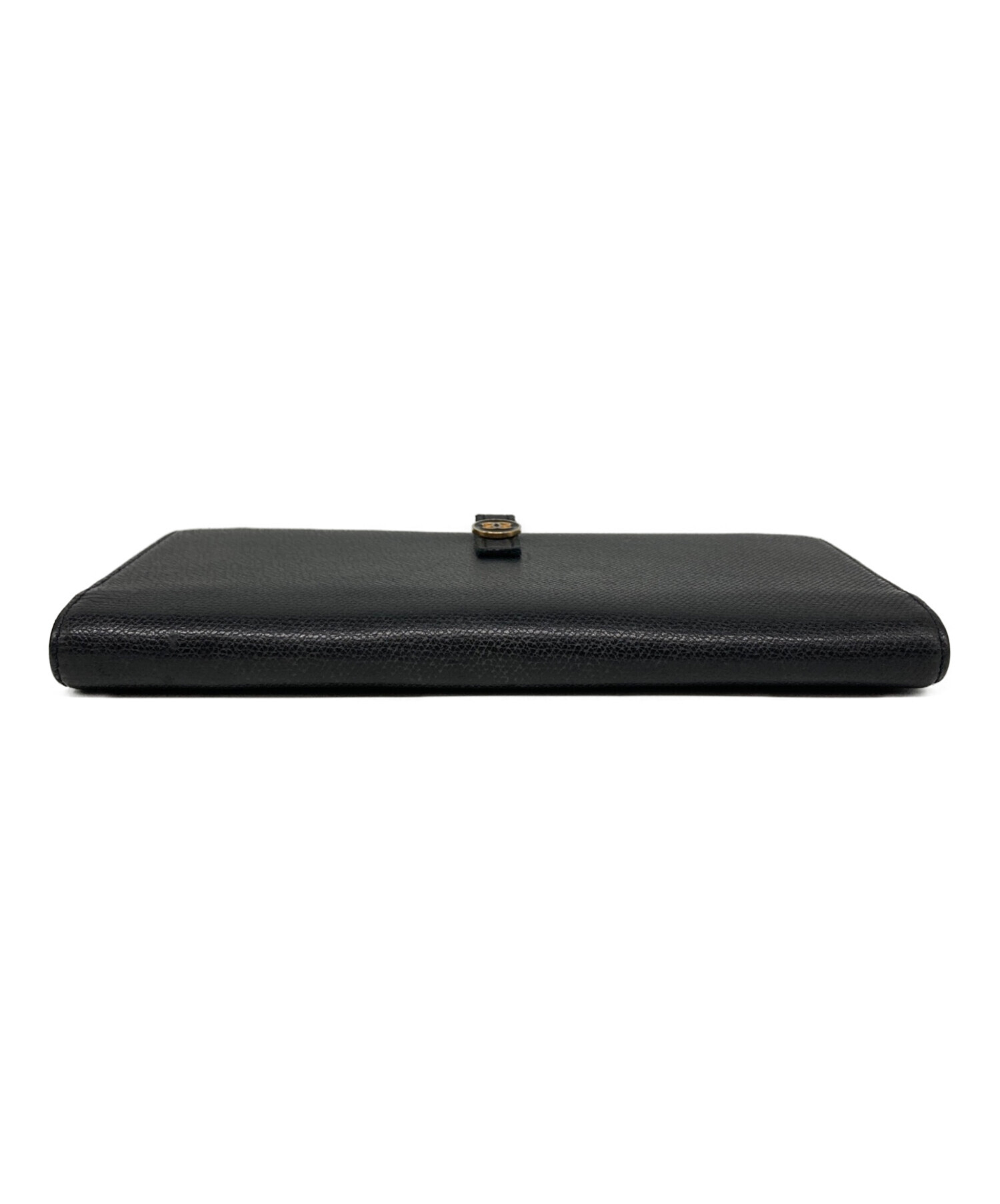 中古・古着通販】CHANEL (シャネル) ココボタン 長財布 ブラック