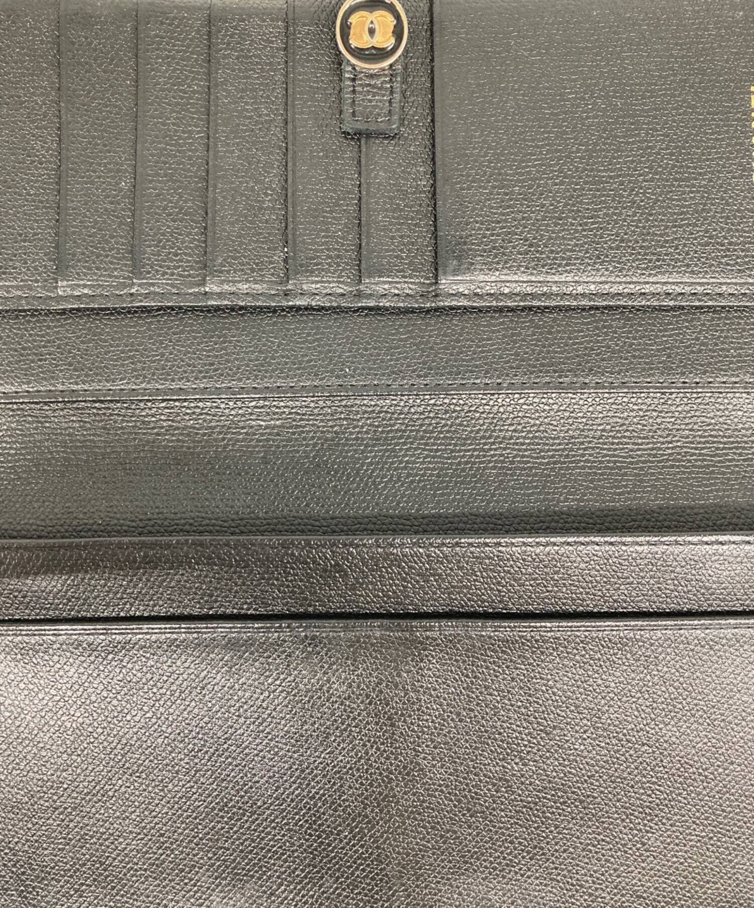中古・古着通販】CHANEL (シャネル) ココボタン 長財布 ブラック
