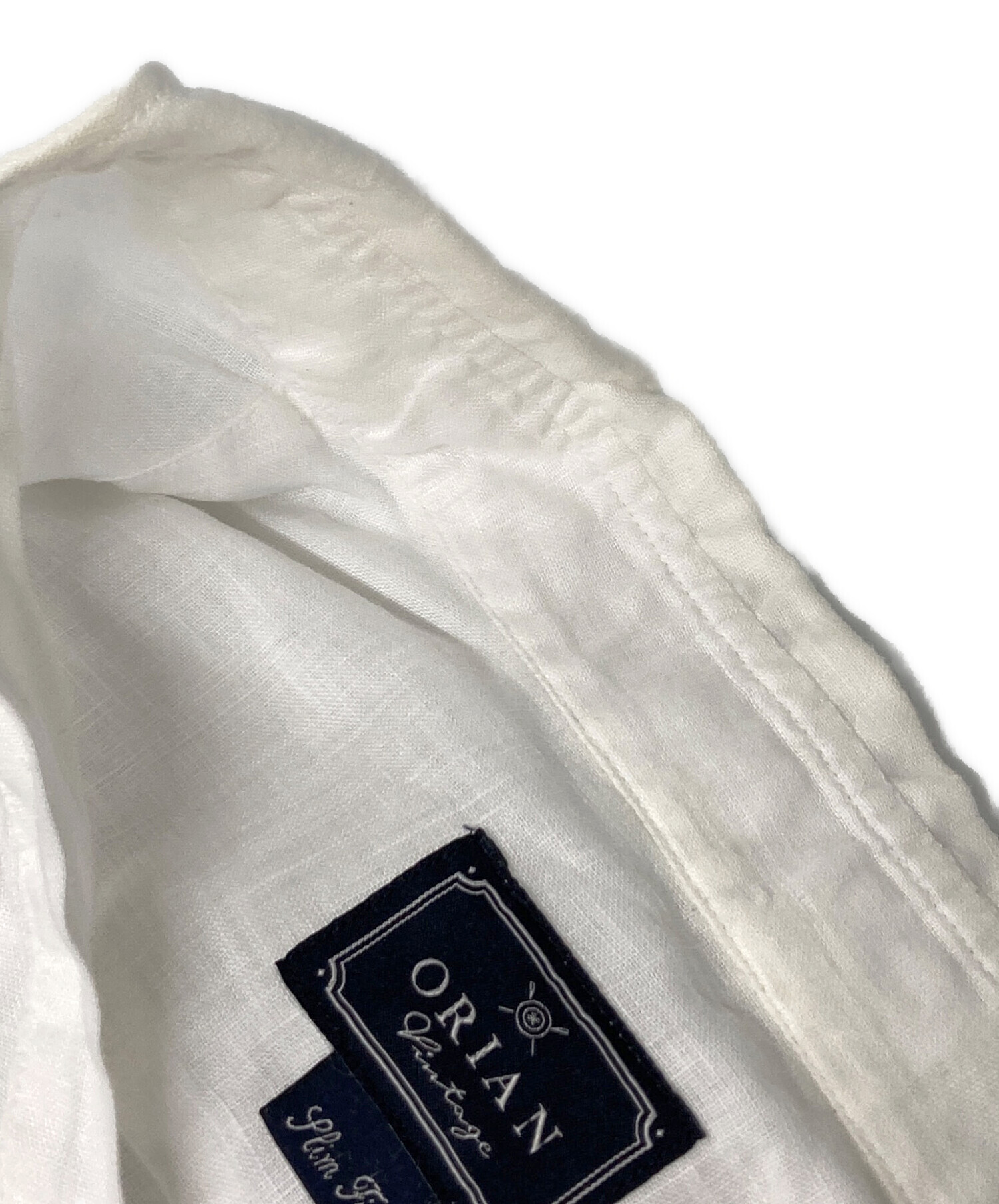 中古・古着通販】ORIAN (オリアン) リネンスキッパーシャツ ホワイト