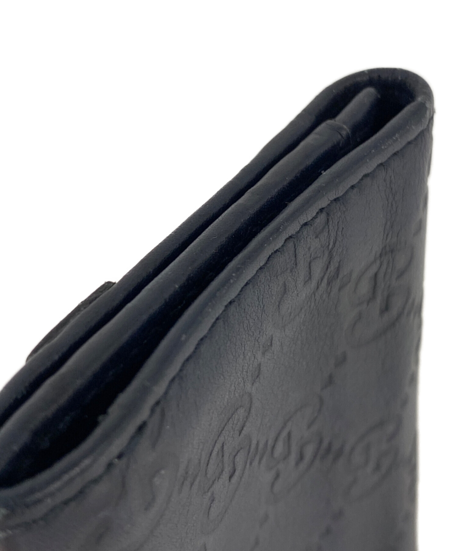 中古・古着通販】GUCCI (グッチ) グッチシマ カードケース ネイビー