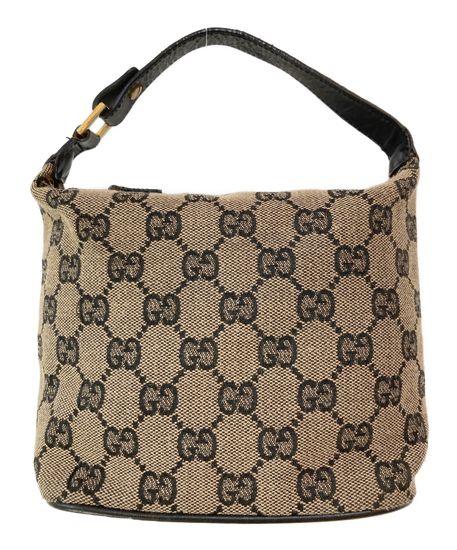 GUCCI ケース ベージュ キャンバス 中古・古着通販】GUCCI (グッチ) GGキャンバス アクセサリーポーチ