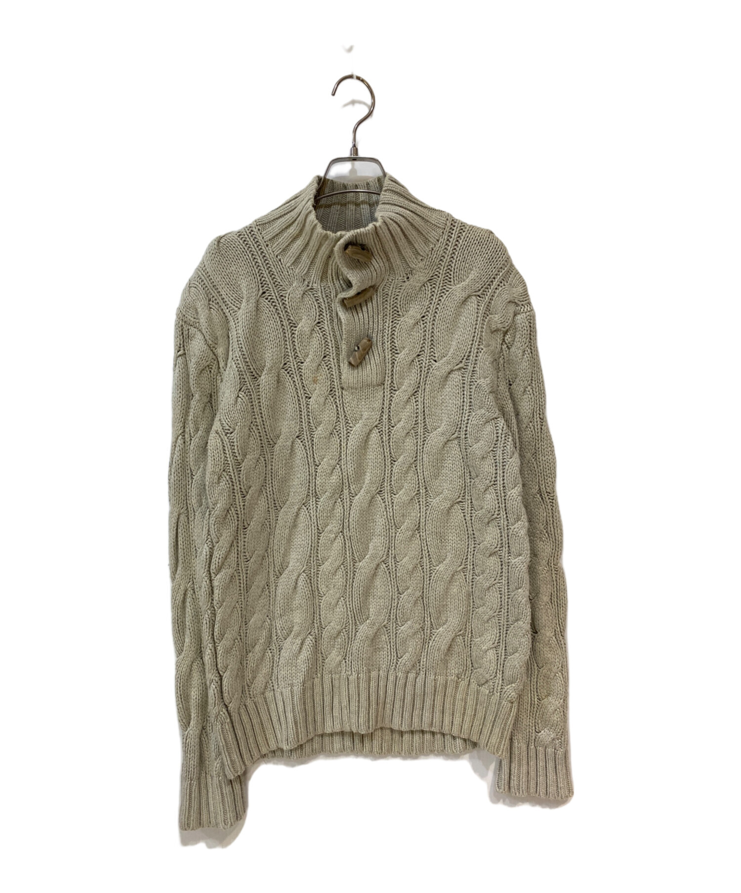 POLO RALPH LAUREN ケーブルニット ベージュ ラルフローレン 中古・古着通販】POLO RALPH LAUREN (ポロ・ラルフローレン) ショール