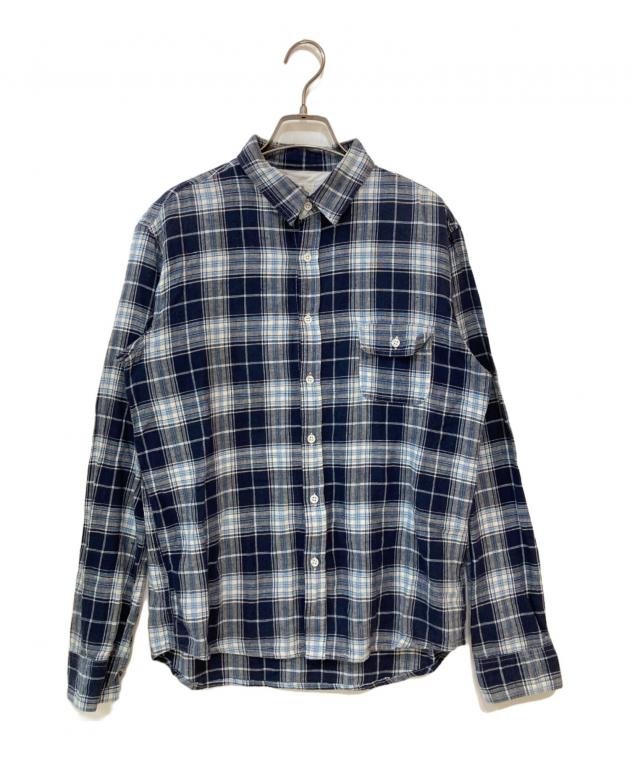 Ron Herman ロンハーマン CORD CHECK SHIRT 中綿 キルティング チェック シャツ ジャケット ネイビー系 S【中古】 中古・古着通販】Ron Herman (ロンハーマン) コットンリネンチェック