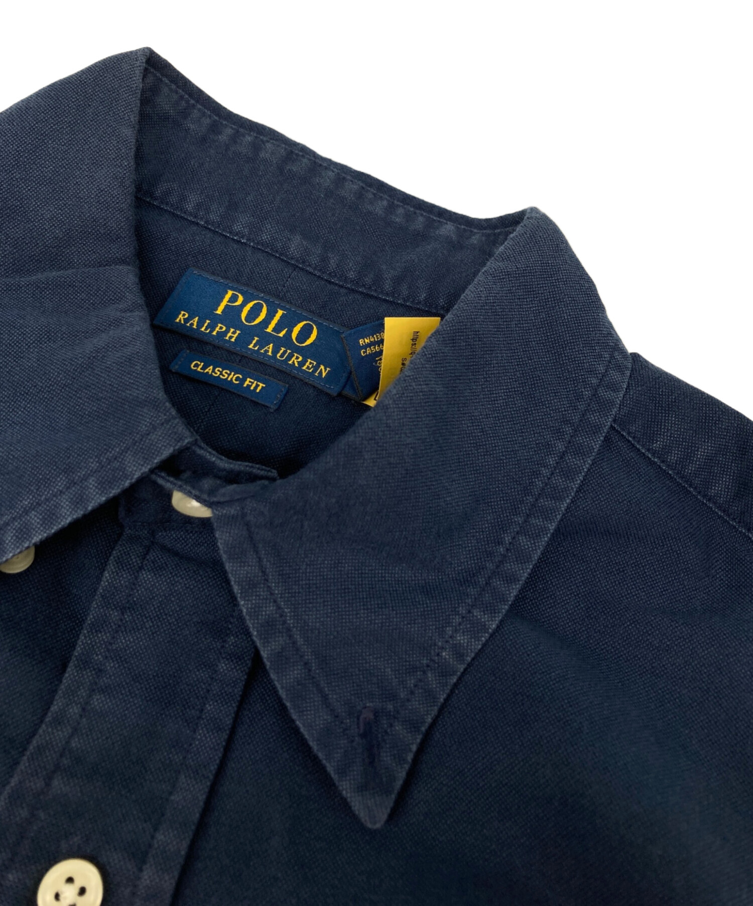 メンズ POLO RALPH LAUREN Slim Fit BDシャツ ネイビー L