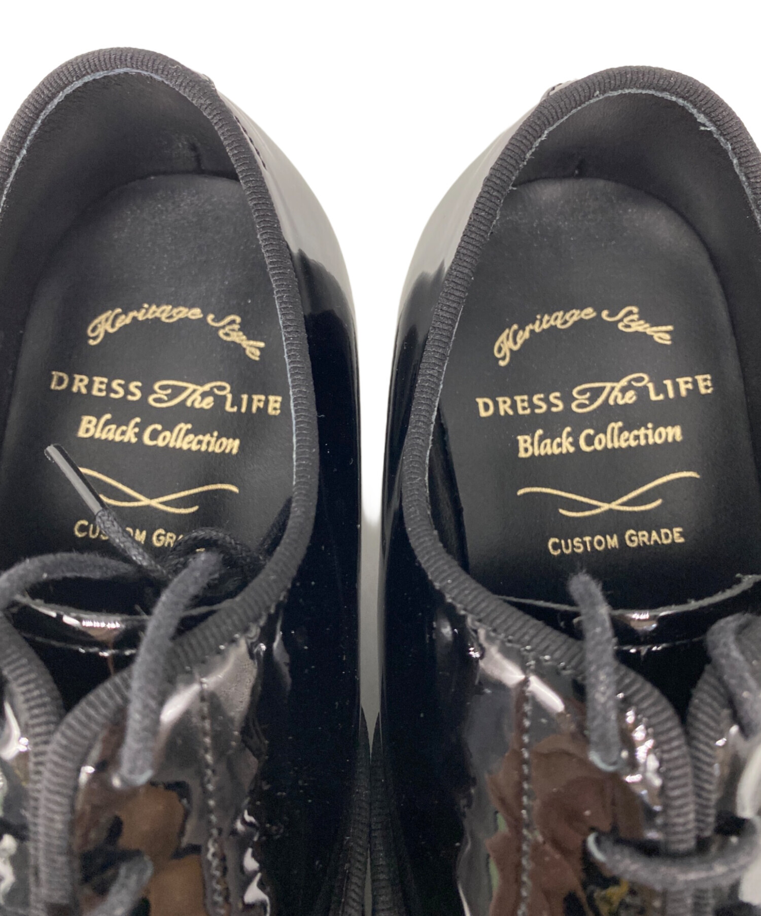 DRESS THE LIFE エナメルシューズ　ブラック結婚式用 中古・古着通販】DRESS THE LIFE (ドレス・ザ・ライフ) エナメルドレス