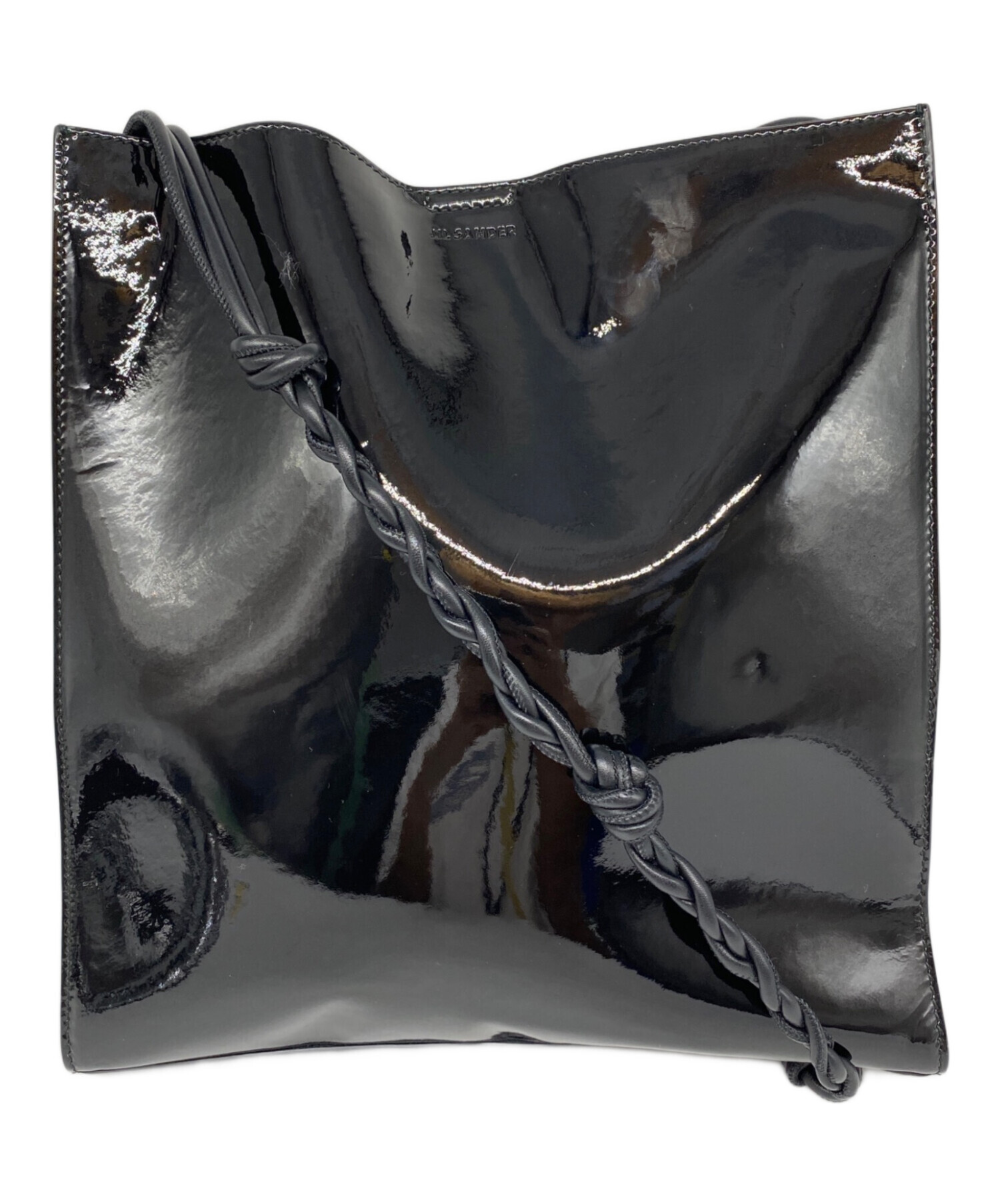 ジャンク品 JIL SANDER タングル ショルダーバッグ ブラック 中古 