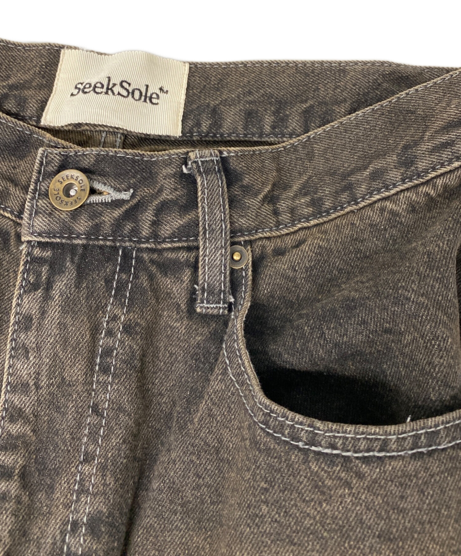 中古・古着通販】SEEKSOLE (シークソール) over dye buggy denim 