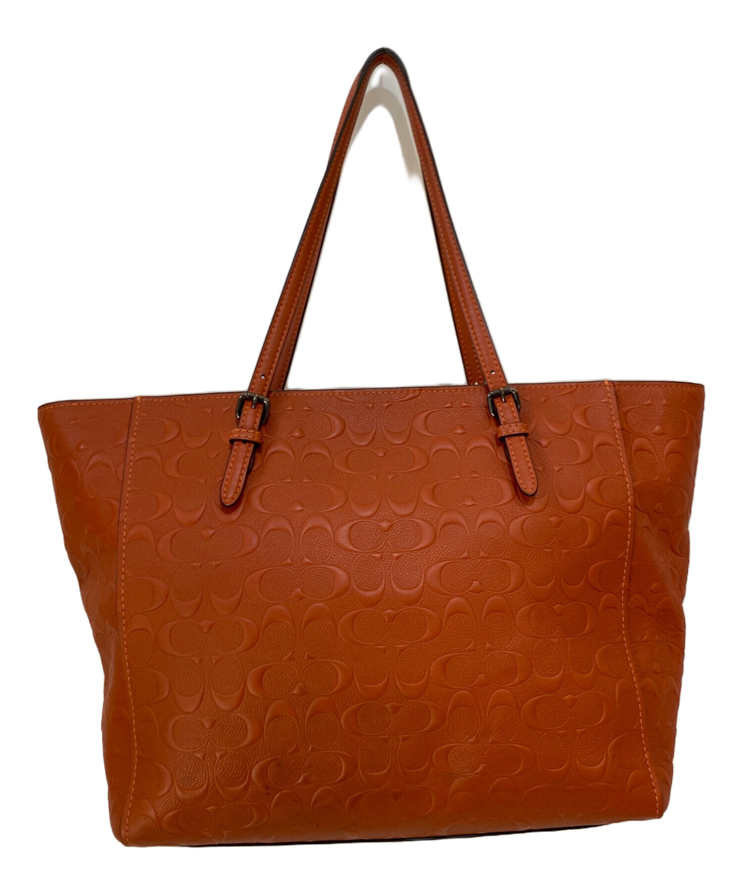 中古・古着通販】COACH (コーチ) Large Signature Embossed Leather
