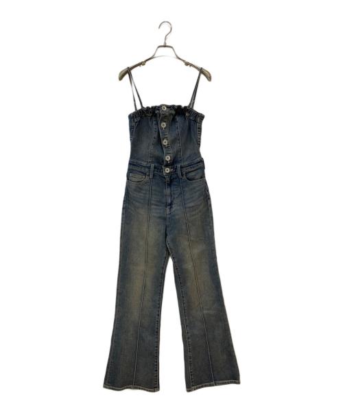 中古・古着通販】GYDA (ジェイダ) backリボンデニムロンパース ブルー