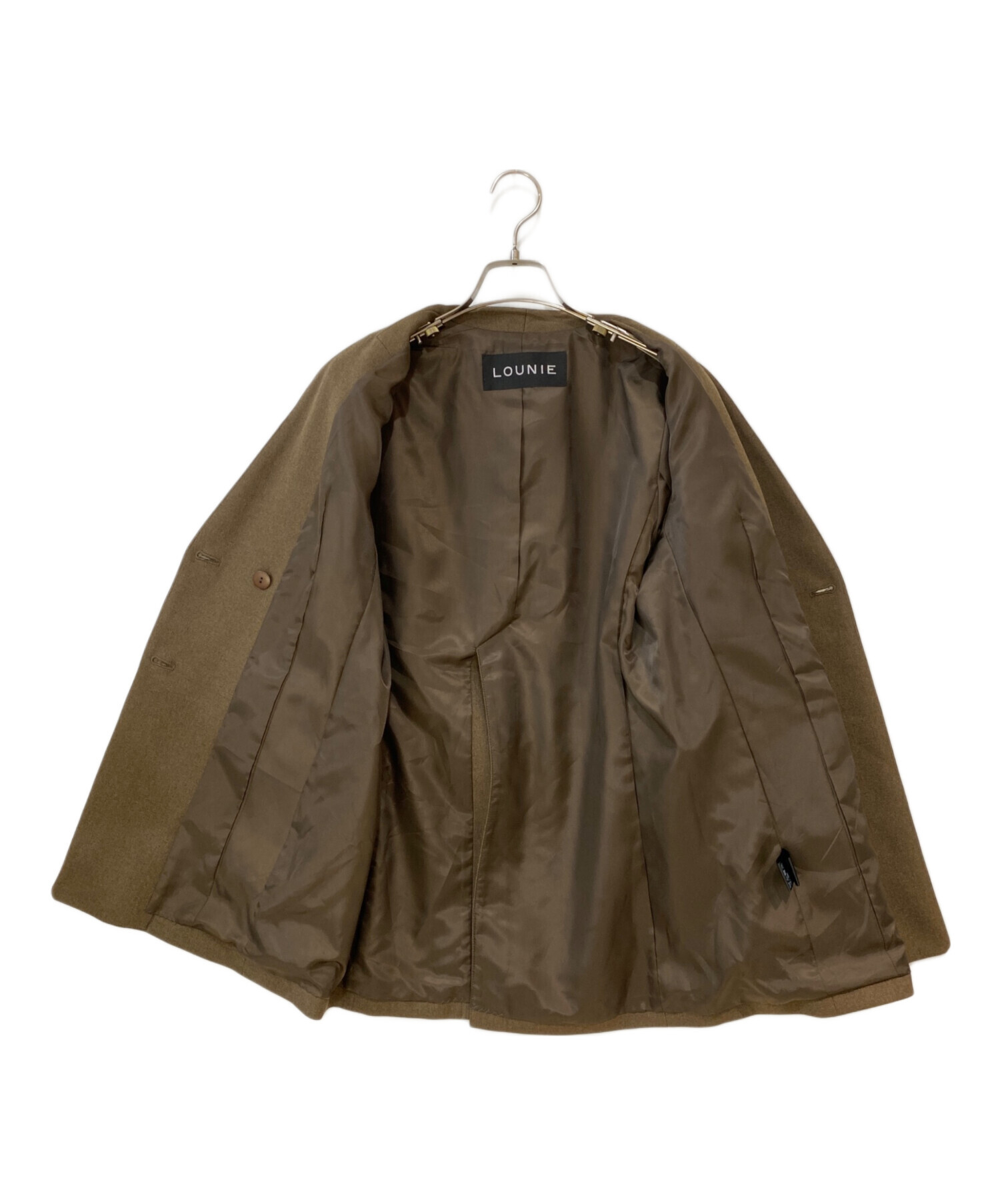 中古・古着通販】LOUNIE (ルーニー) ダブルノーカラージャケット
