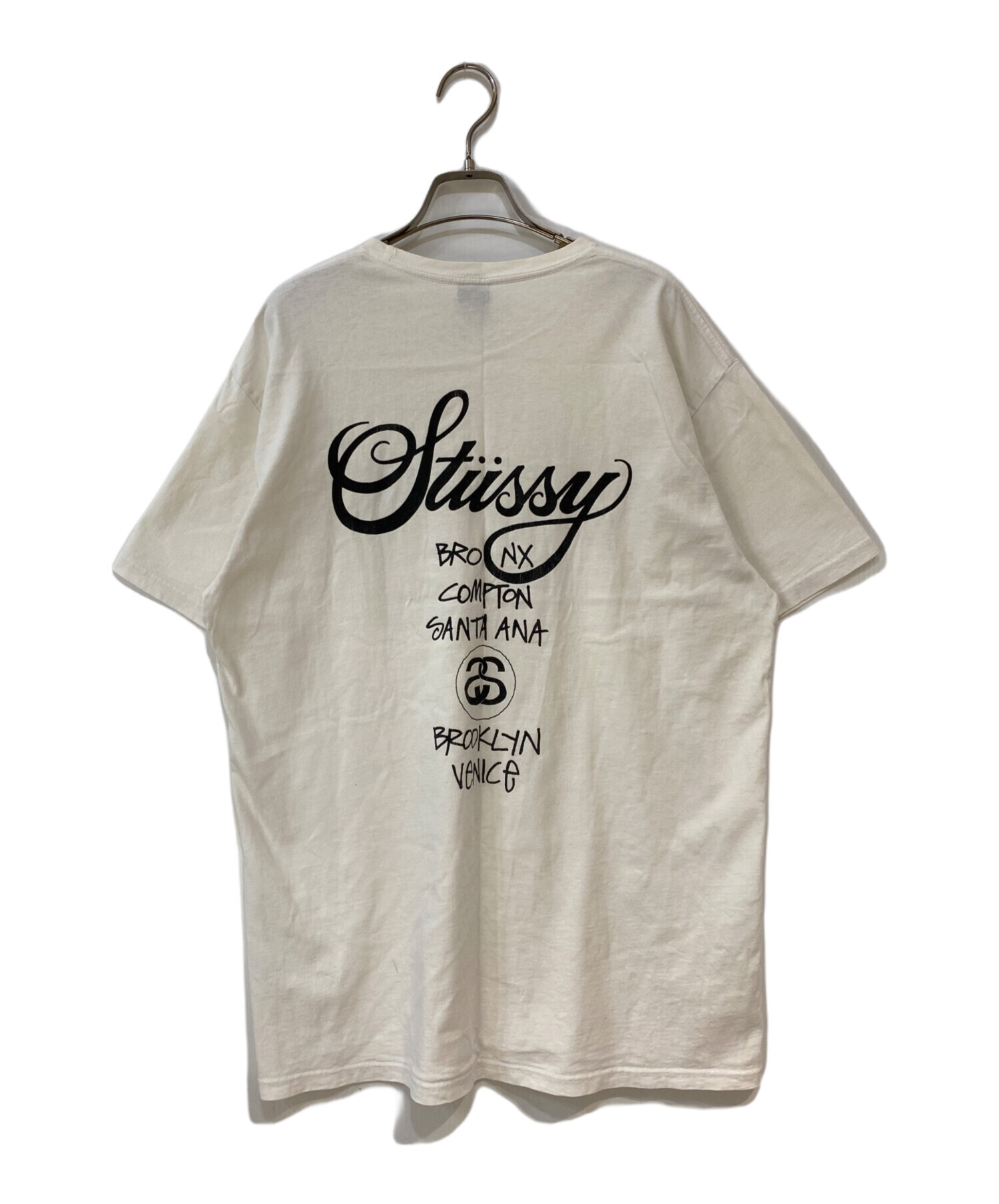 old Stussy World Tour Tシャツ ホワイト XL 中古・古着通販】stussy (ステューシー) WORLD TOUR TEE ホワイト