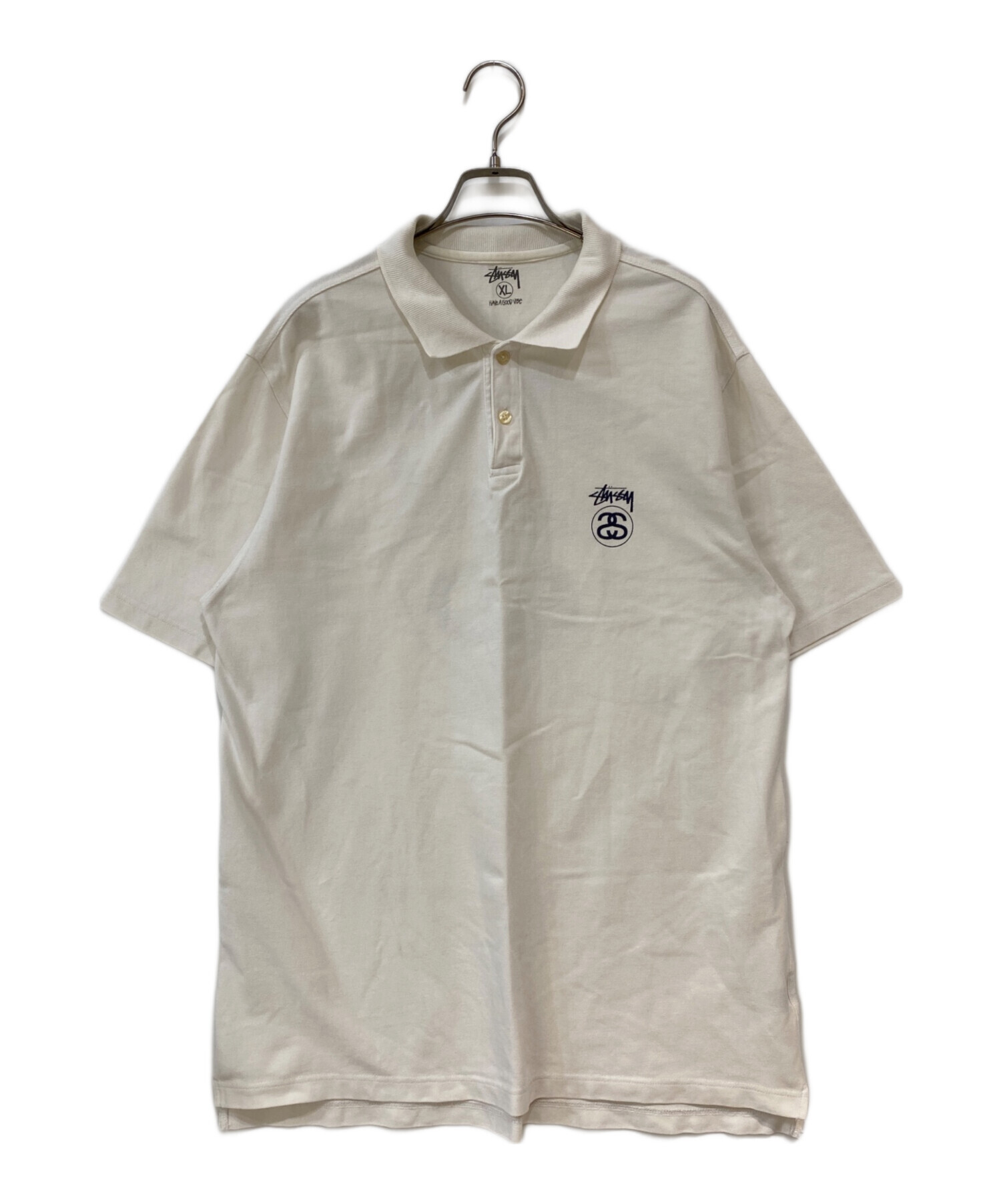 中古・古着通販】stussy (ステューシー) ロゴポロシャツ ホワイト